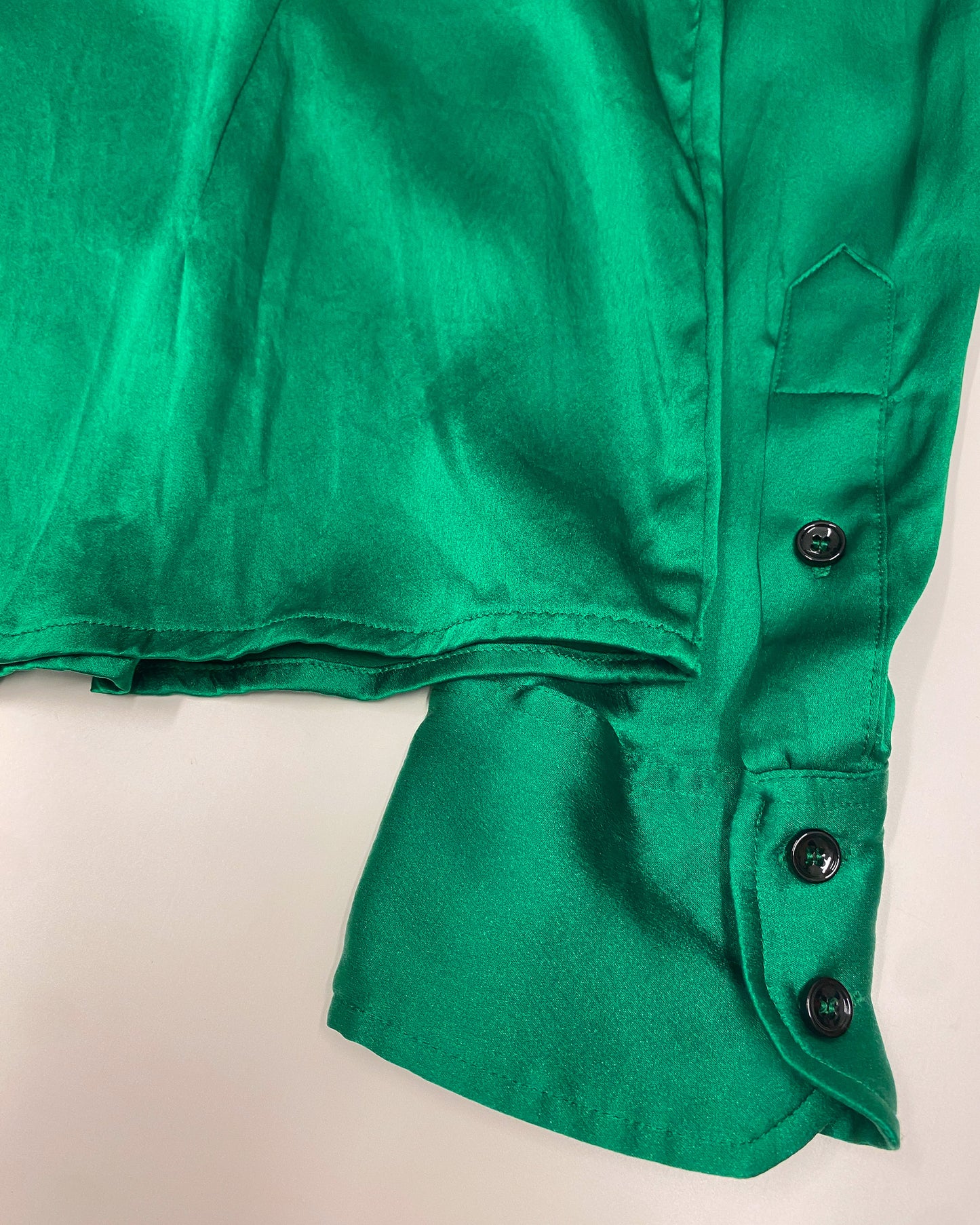 Dolce & Gabbana 2010s Silk Shirt Top Green