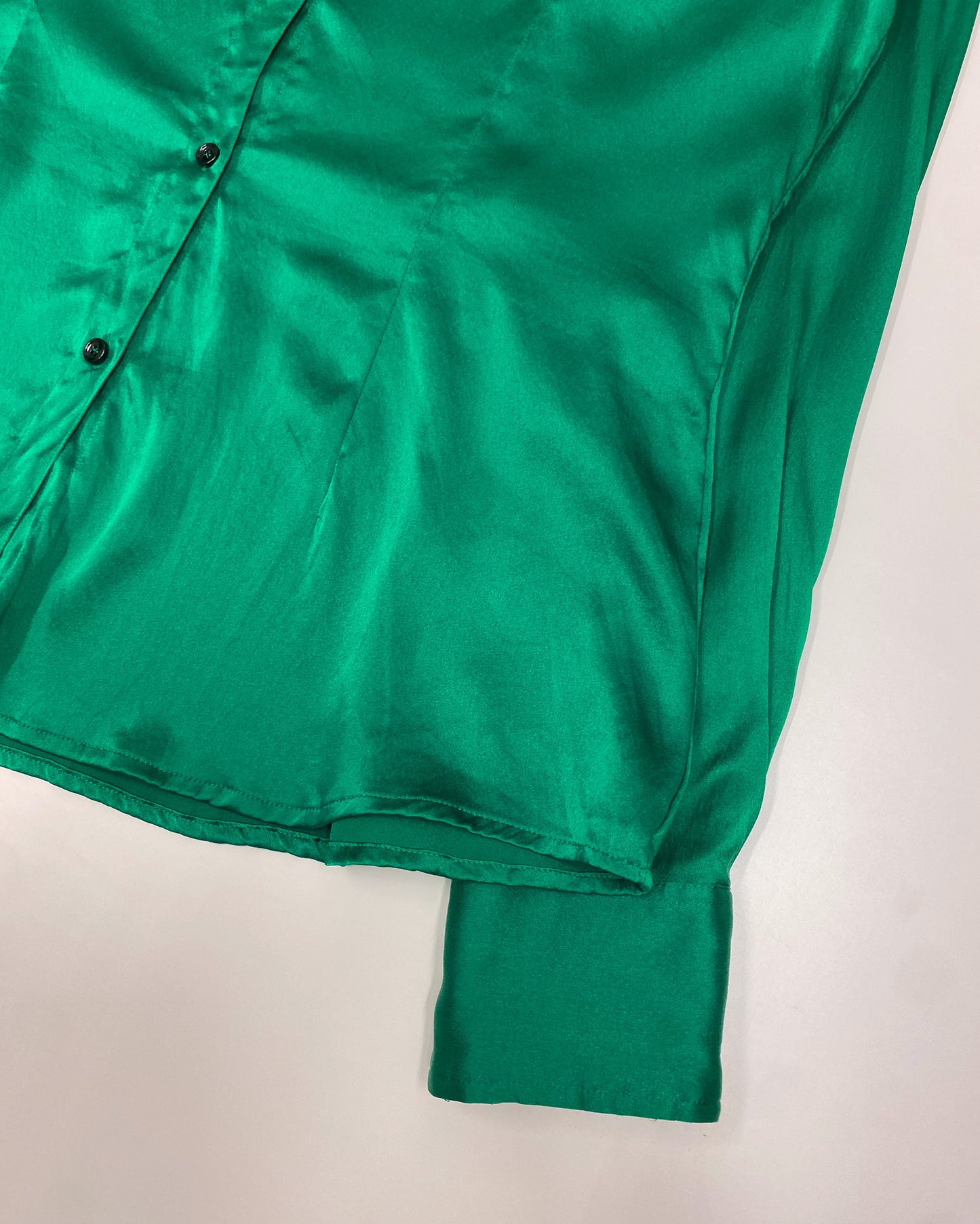Dolce & Gabbana 2010s Silk Shirt Top Green