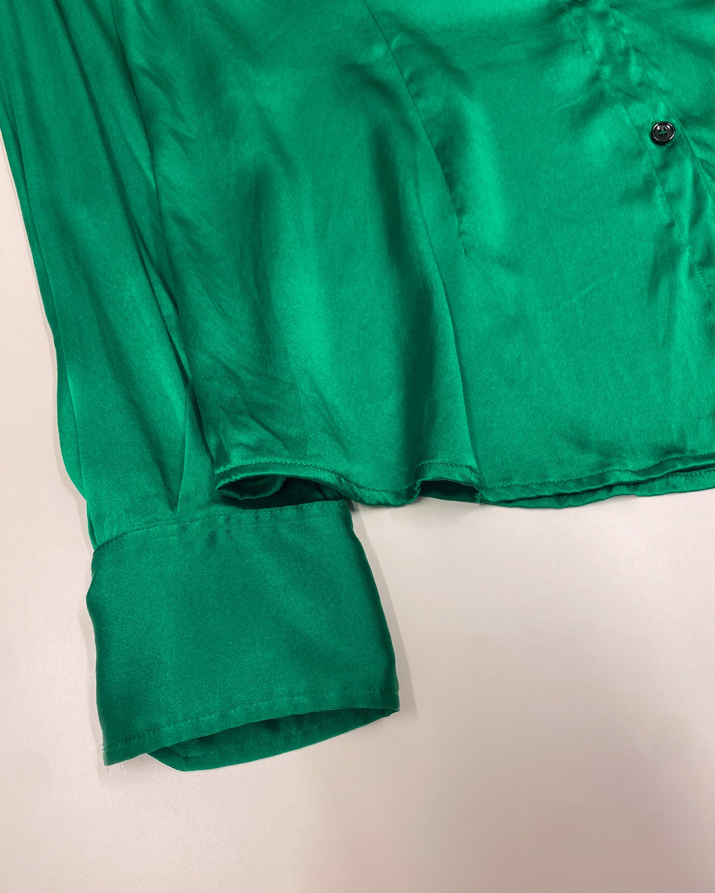 Dolce & Gabbana 2010s Silk Shirt Top Green