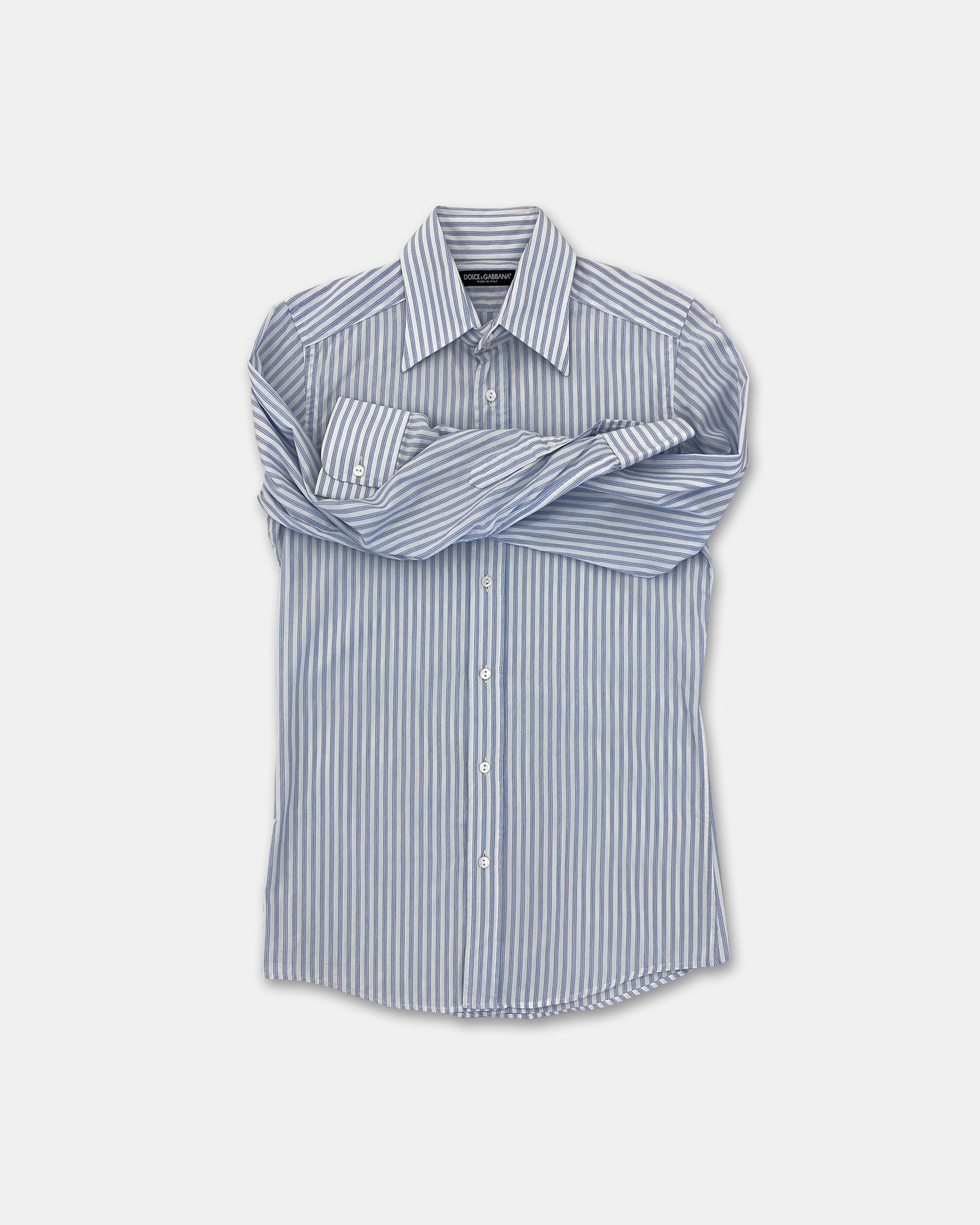 Dolce & Gabbana 2010s Striped Shirt Light Blue
