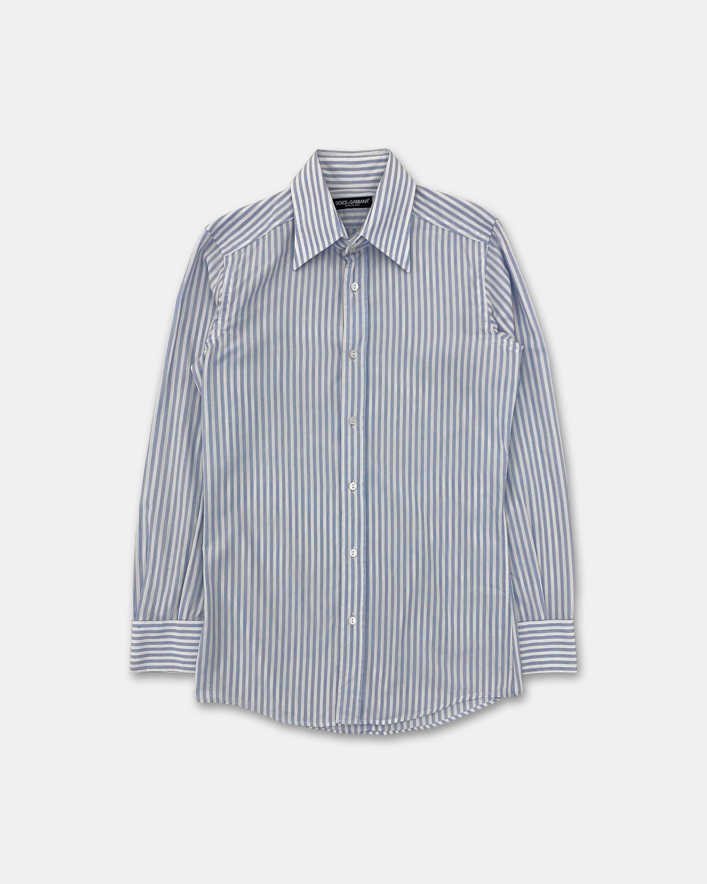 Dolce & Gabbana 2010s Striped Shirt Light Blue