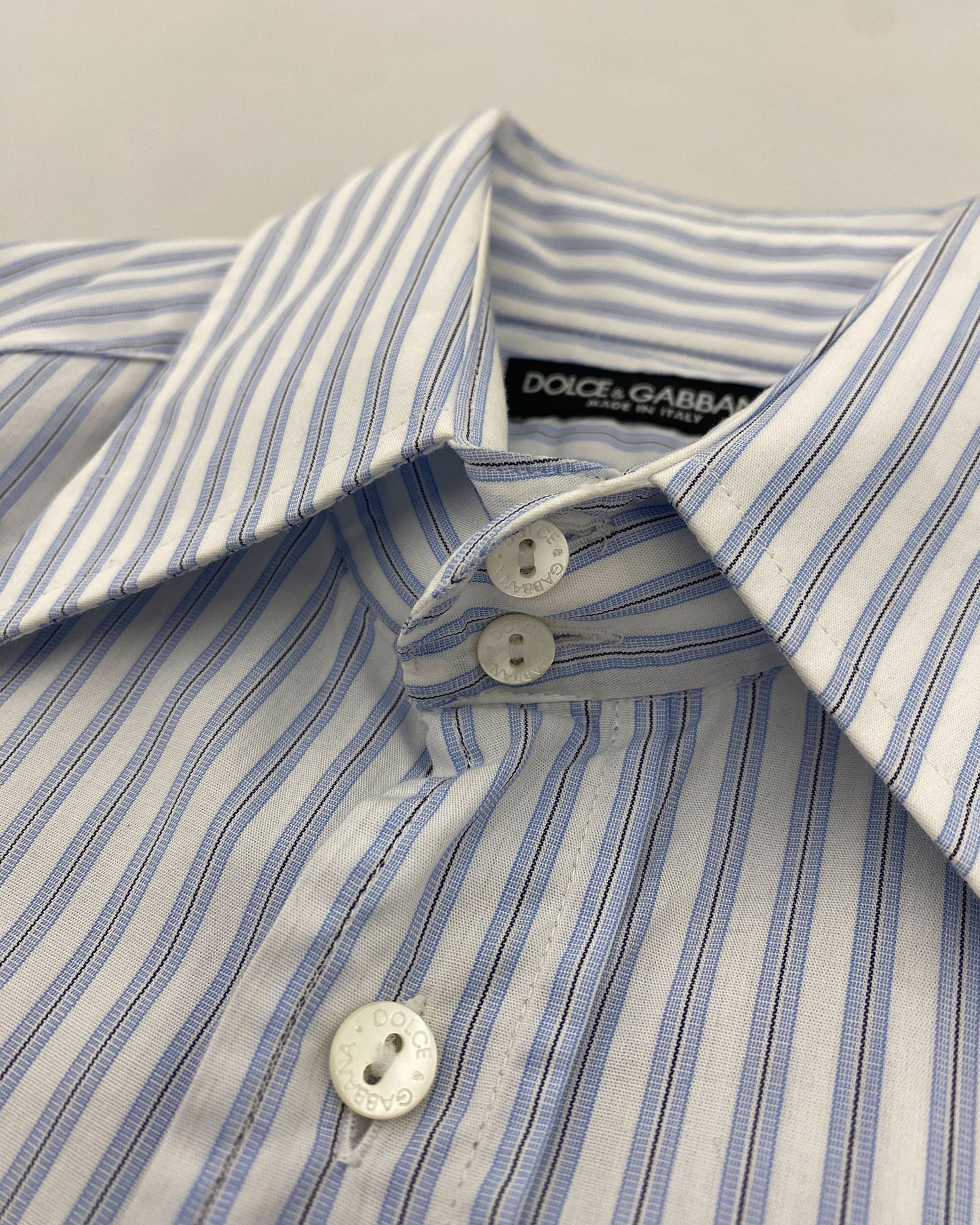 Dolce & Gabbana 2010s Striped Shirt Light Blue