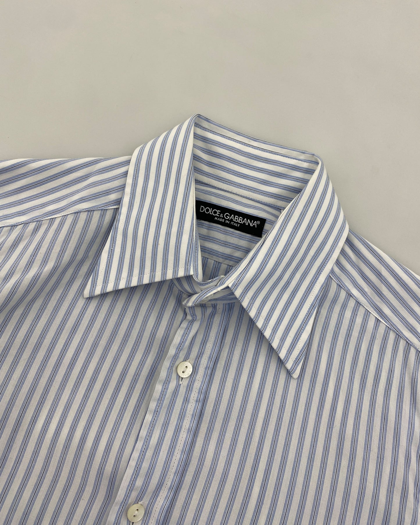 Dolce & Gabbana 2010s Striped Shirt Light Blue