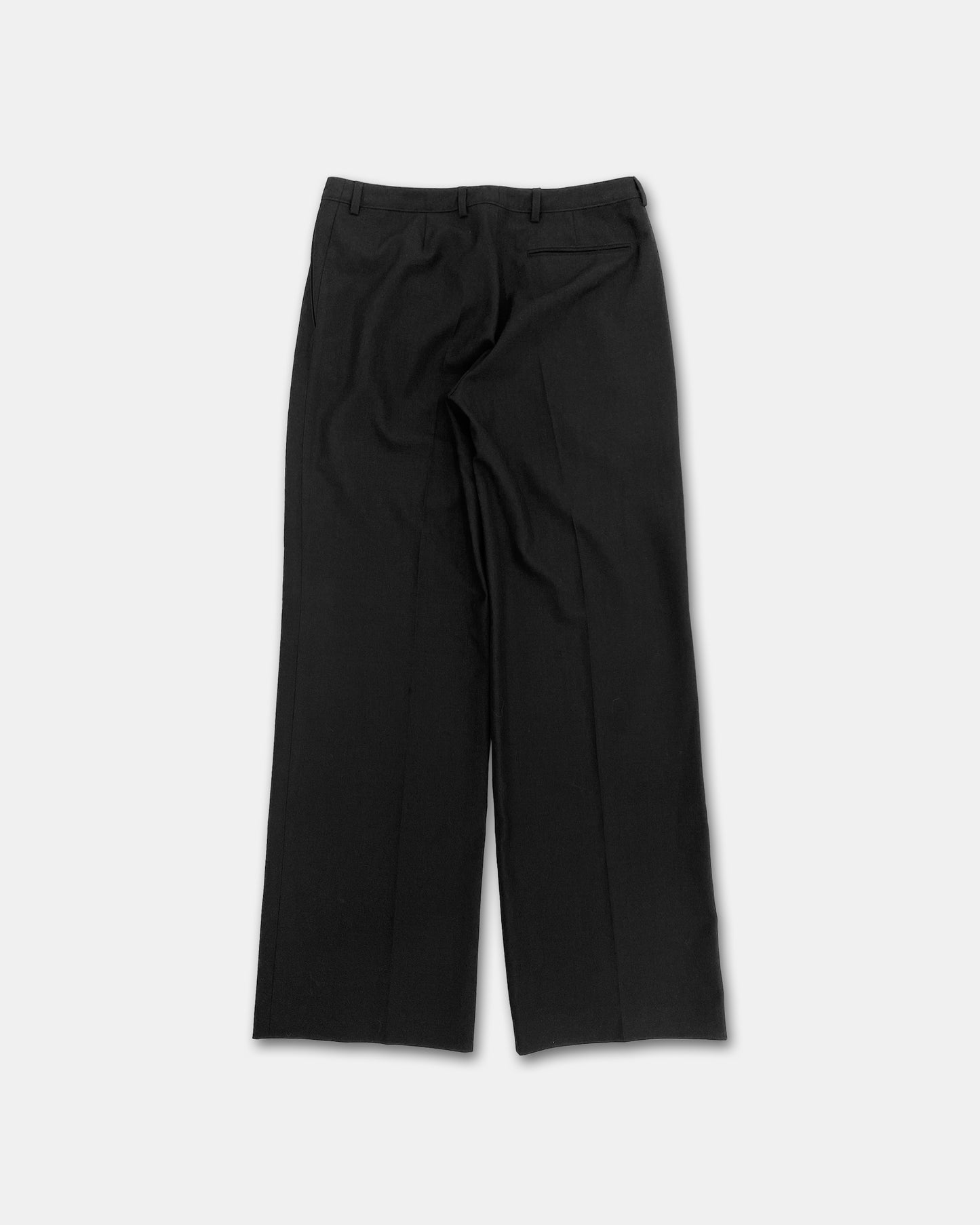 Dries van Noten 2010s Pleated Wide Wool Pants Black