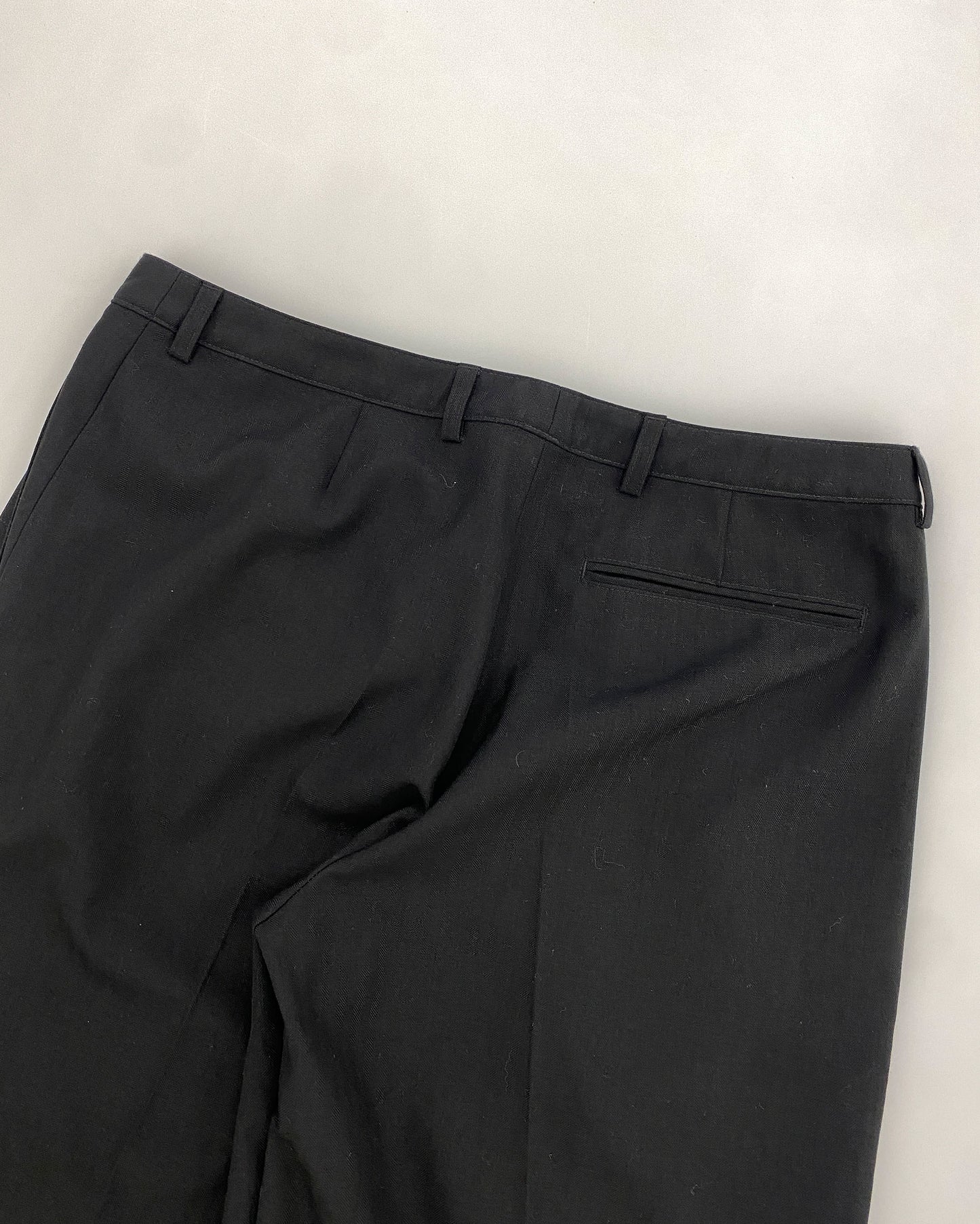 Dries van Noten 2010s Pleated Wide Wool Pants Black