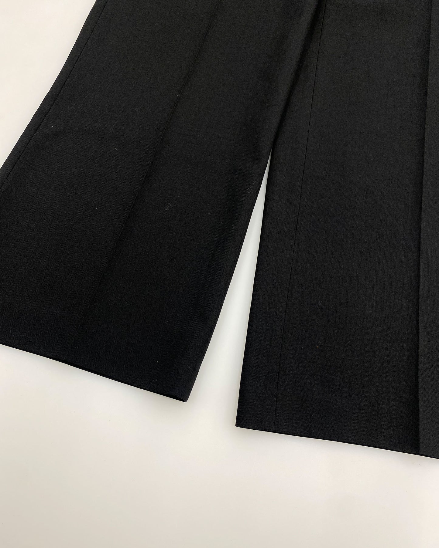 Dries van Noten 2010s Pleated Wide Wool Pants Black