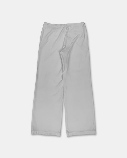Dries van Noten 2000s Cotton Rayon Wide Pants White