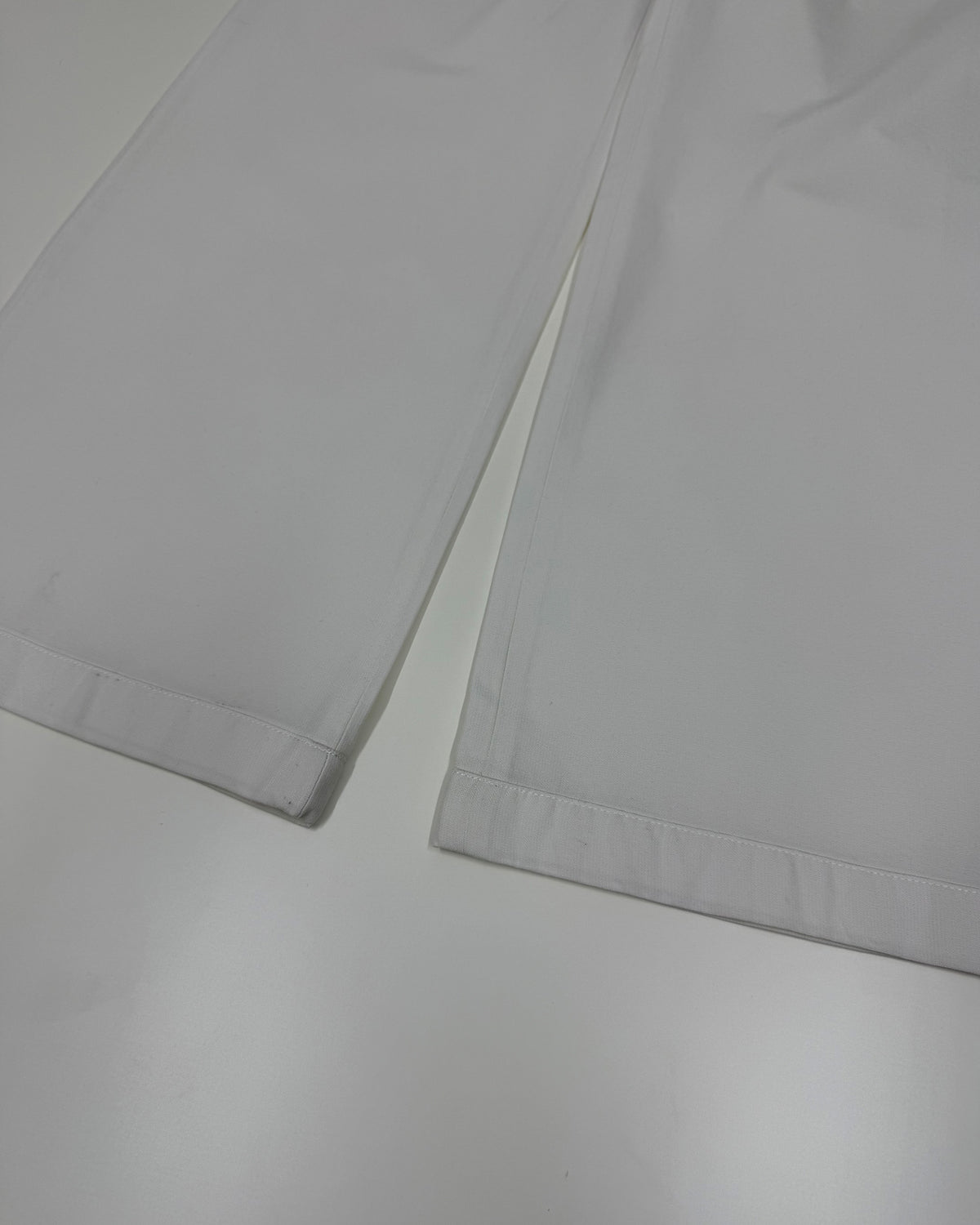 Dries van Noten 2000s Cotton Rayon Wide Pants White