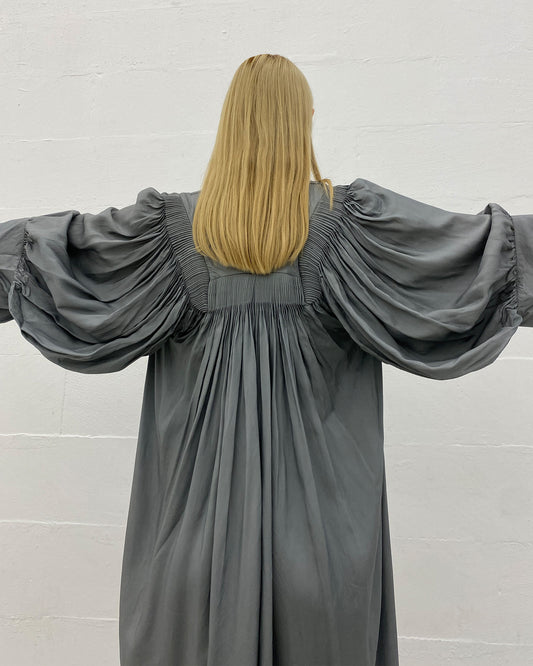 Dries van Noten 2000s Smok Oversized Dress Grey