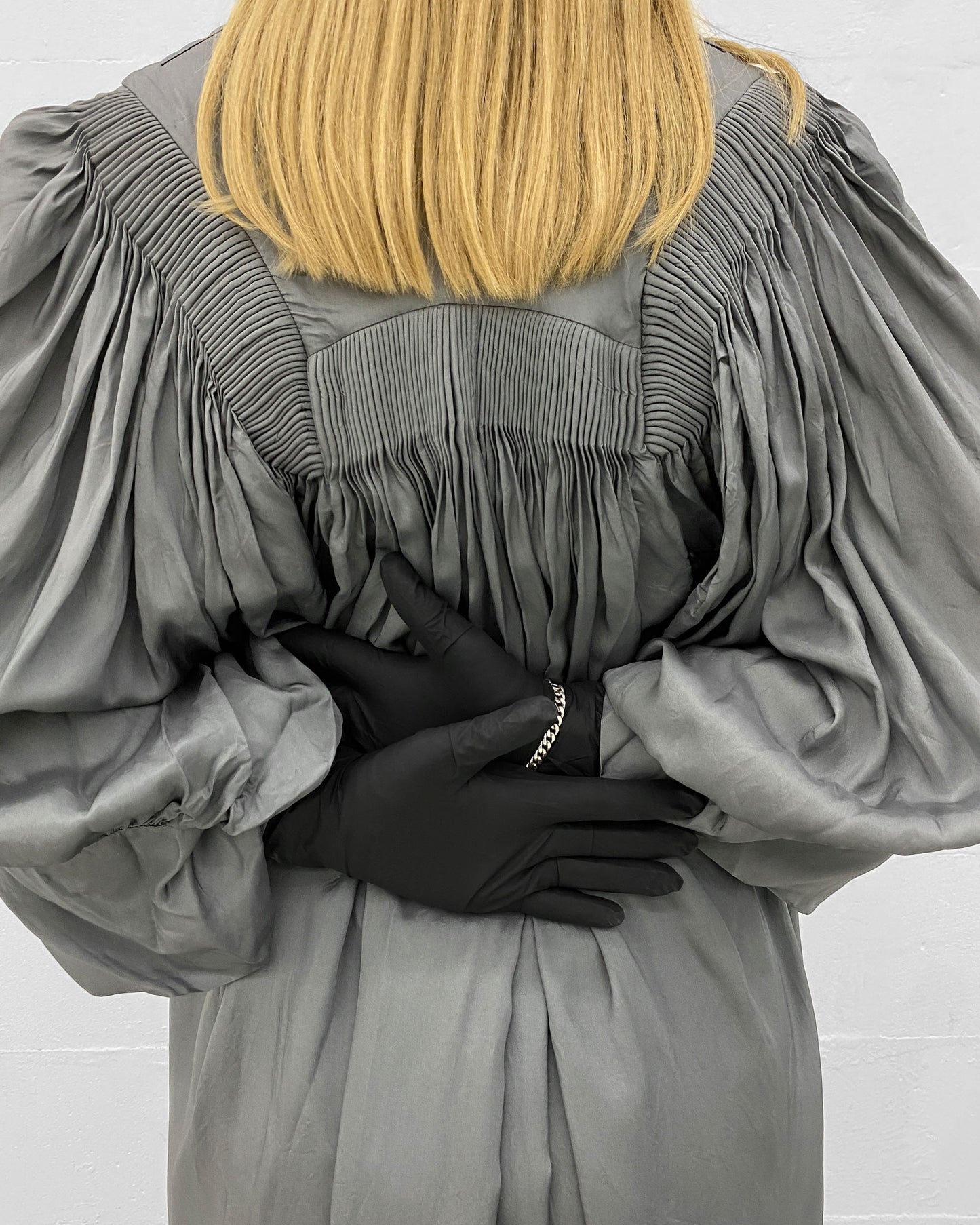 Dries van Noten 2000s Smok Oversized Dress Grey