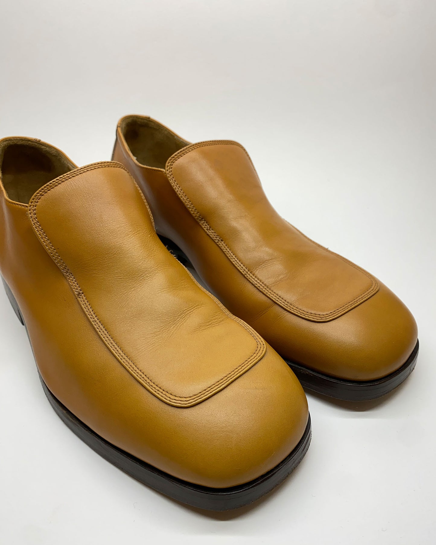 Dries van Noten 1990s Ultra Soft Leather Loafer Light Brown
