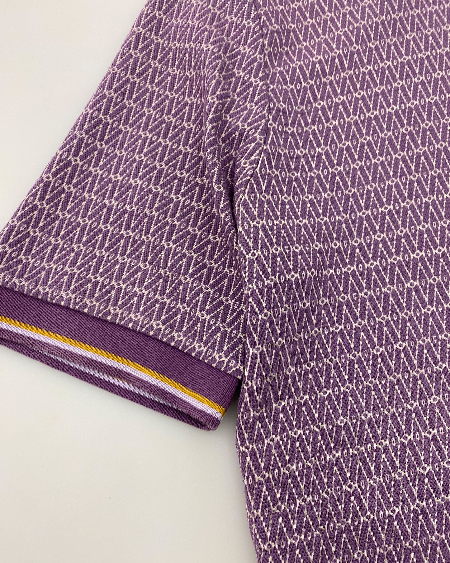 Dries van Noten 2010s Weaving Pattern Polo Shirt Purple