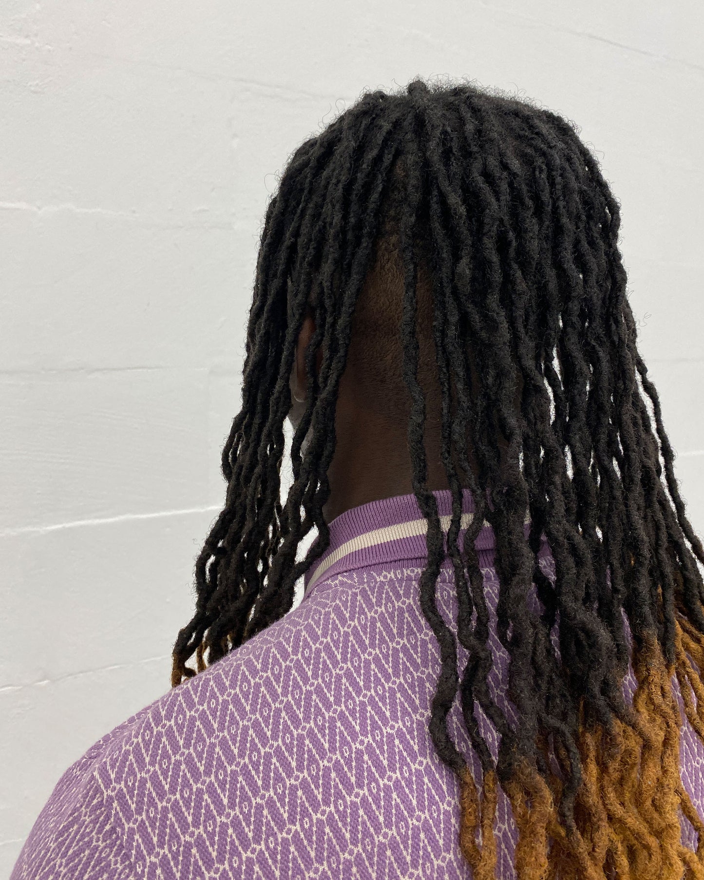 Dries van Noten 2010s Weaving Pattern Polo Shirt Purple