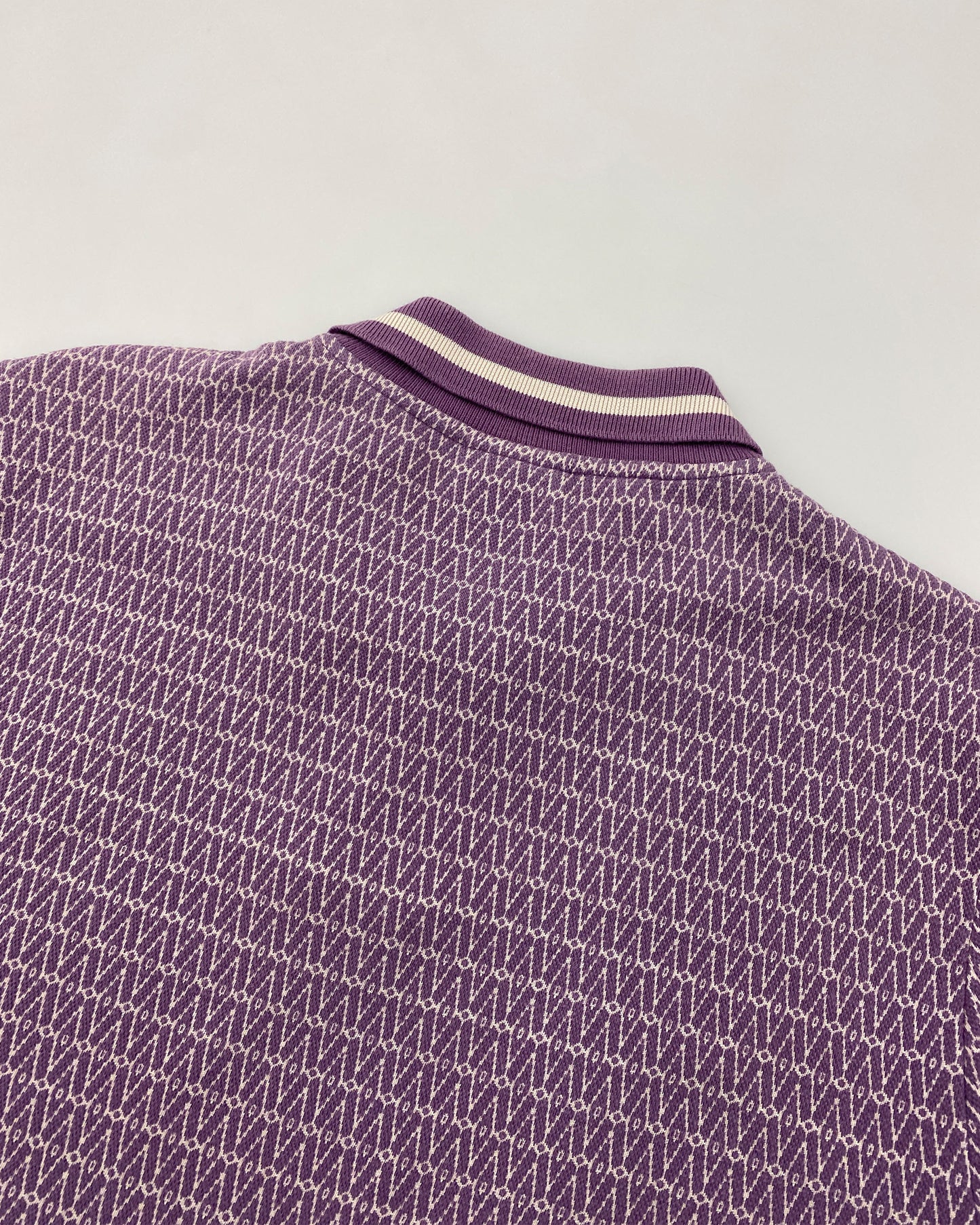 Dries van Noten 2010s Weaving Pattern Polo Shirt Purple