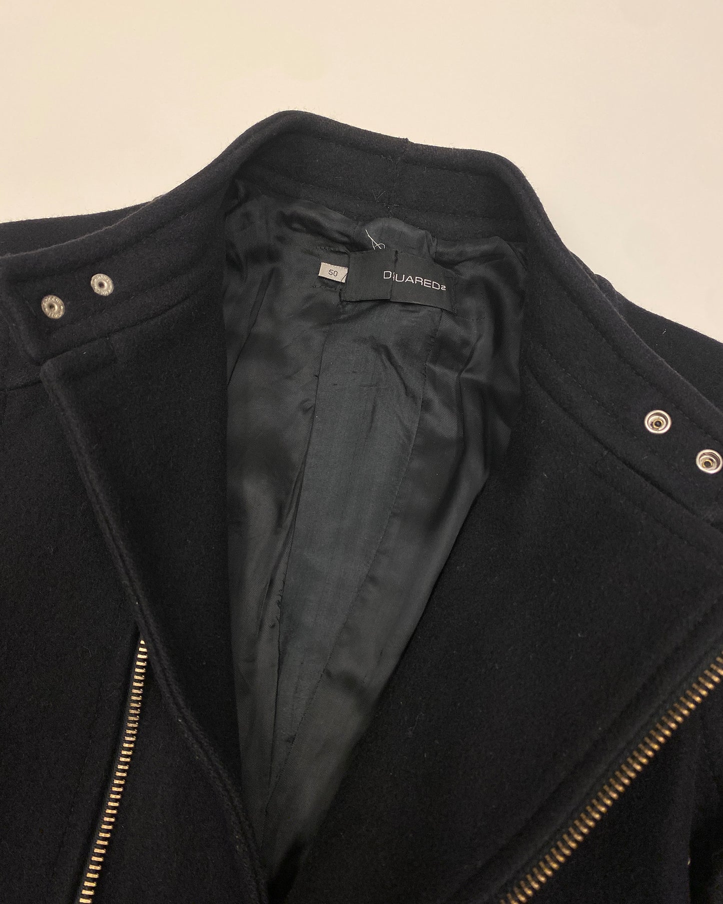 Dsquared2 2000s Racing Wool Jacket Blackx