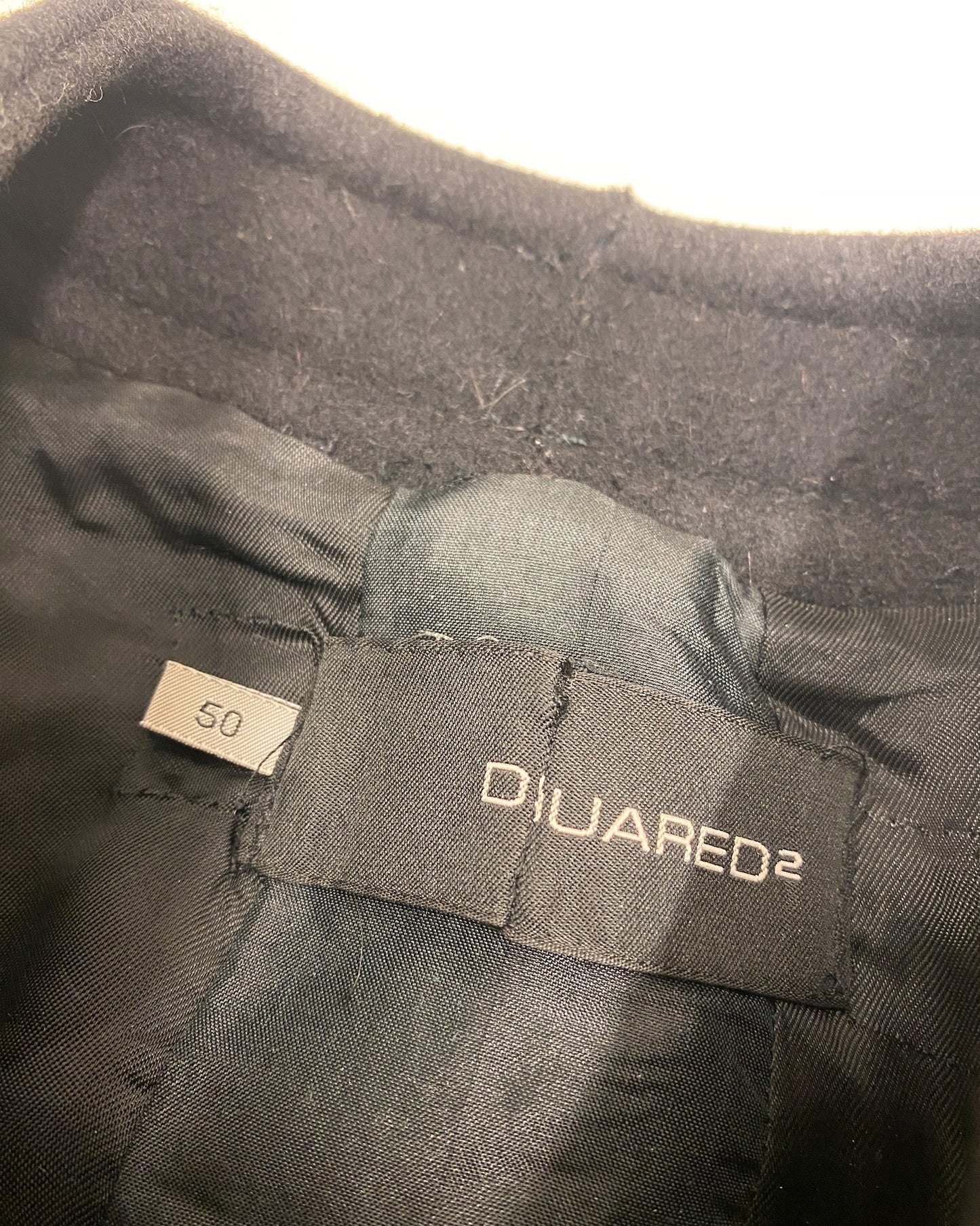 Dsquared2 2000s Racing Wool Jacket Blackx