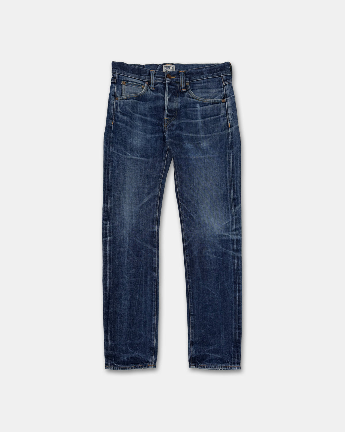 Edwin 2010s Regular Tapered Selvedge Japanese Denim Faded Blue