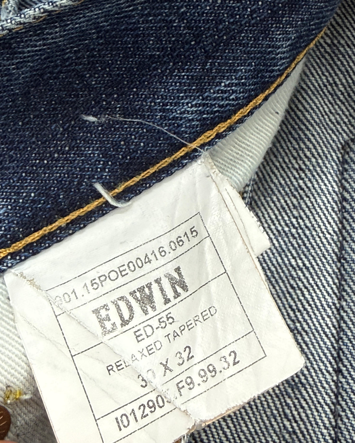 Edwin 2010s Regular Tapered Selvedge Japanese Denim Faded Blue