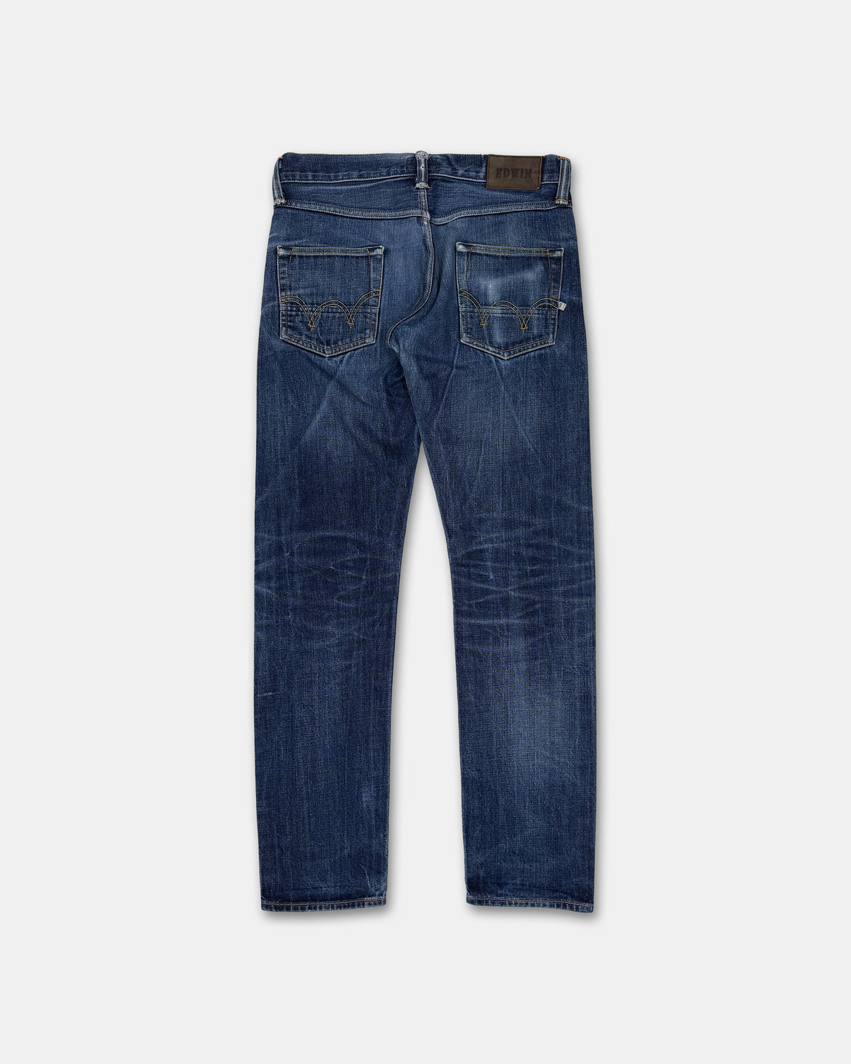 Edwin 2010s Regular Tapered Selvedge Japanese Denim Faded Blue