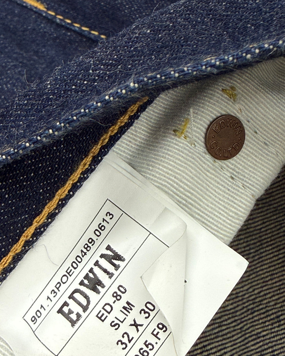 Edwin 2010s Tapered Selvedge Japanese Denim Dark Blue