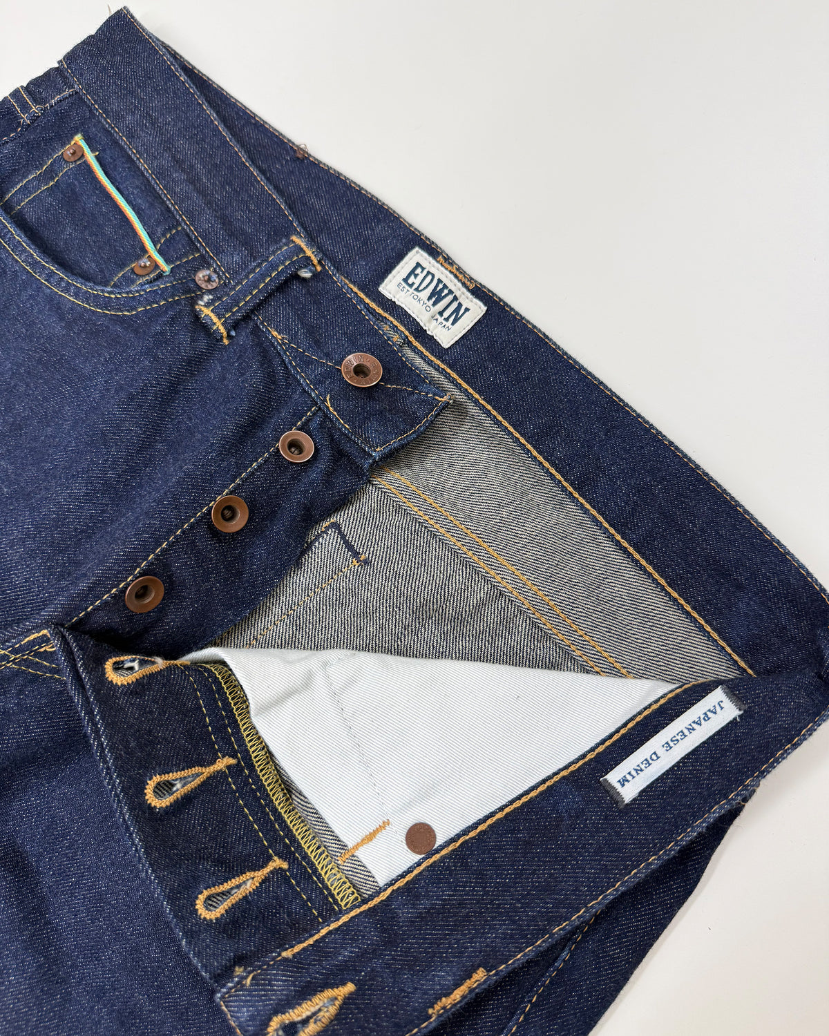Edwin 2010s Tapered Selvedge Japanese Denim Dark Blue