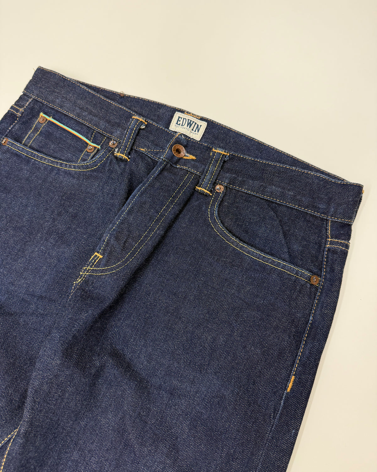 Edwin 2010s Tapered Selvedge Japanese Denim Dark Blue