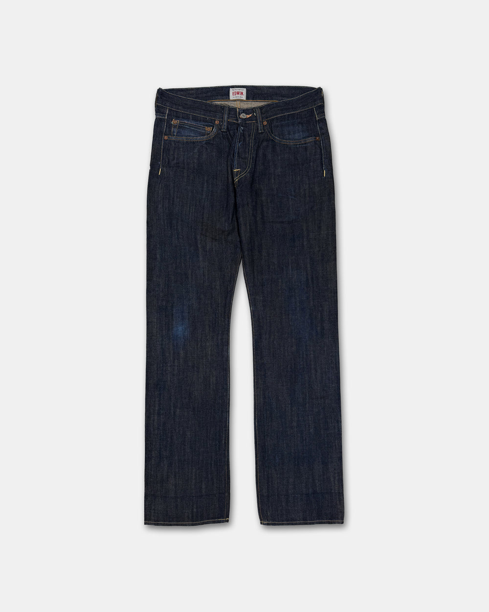 Edwin 2010s Straight Leg Selvedge Denim Raw Blue