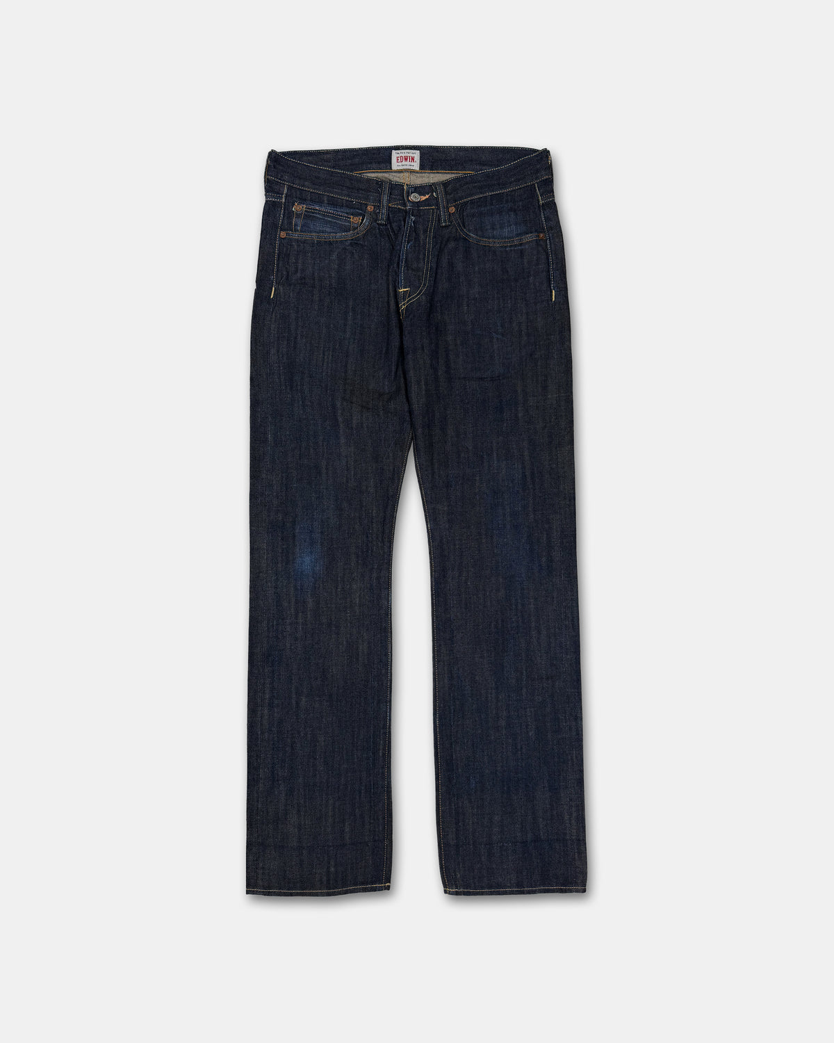 Edwin 2010s Straight Leg Selvedge Denim Raw Blue