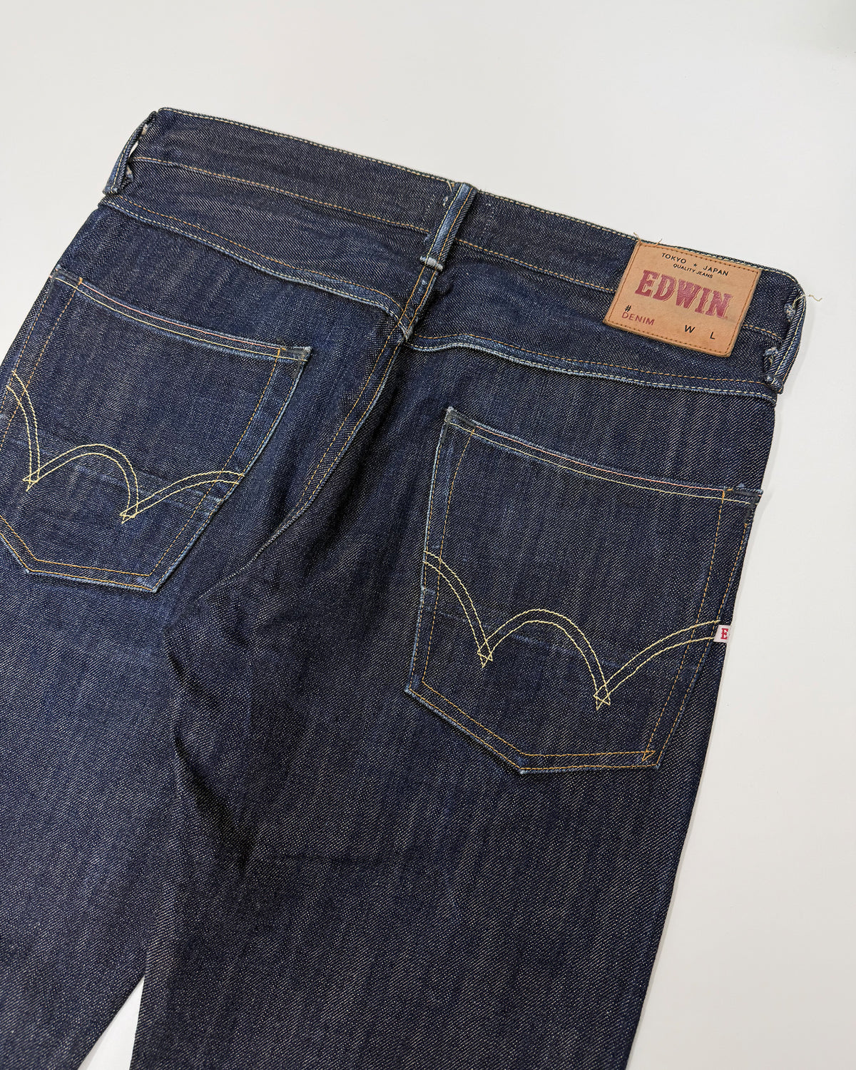 Edwin 2010s Straight Leg Selvedge Denim Raw Blue