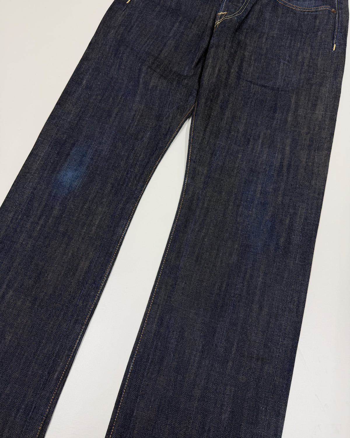 Edwin 2010s Straight Leg Selvedge Denim Raw Blue