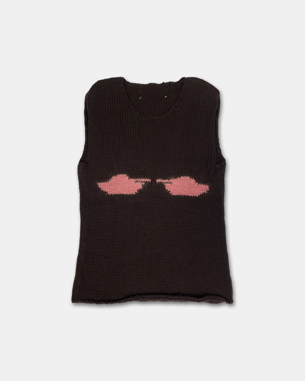 Elternhaus 2000s Tank Knit Sweater Vest Brown