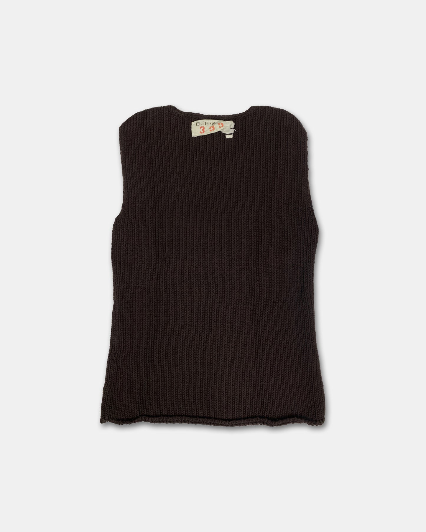 Elternhaus 2000s Tank Knit Sweater Vest Brown
