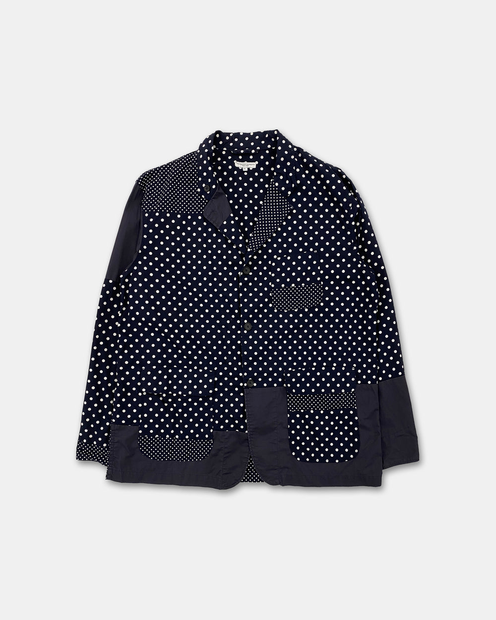 Engineered Garments SS2019 Polka Dot Cotton Blazer Jacket Navy