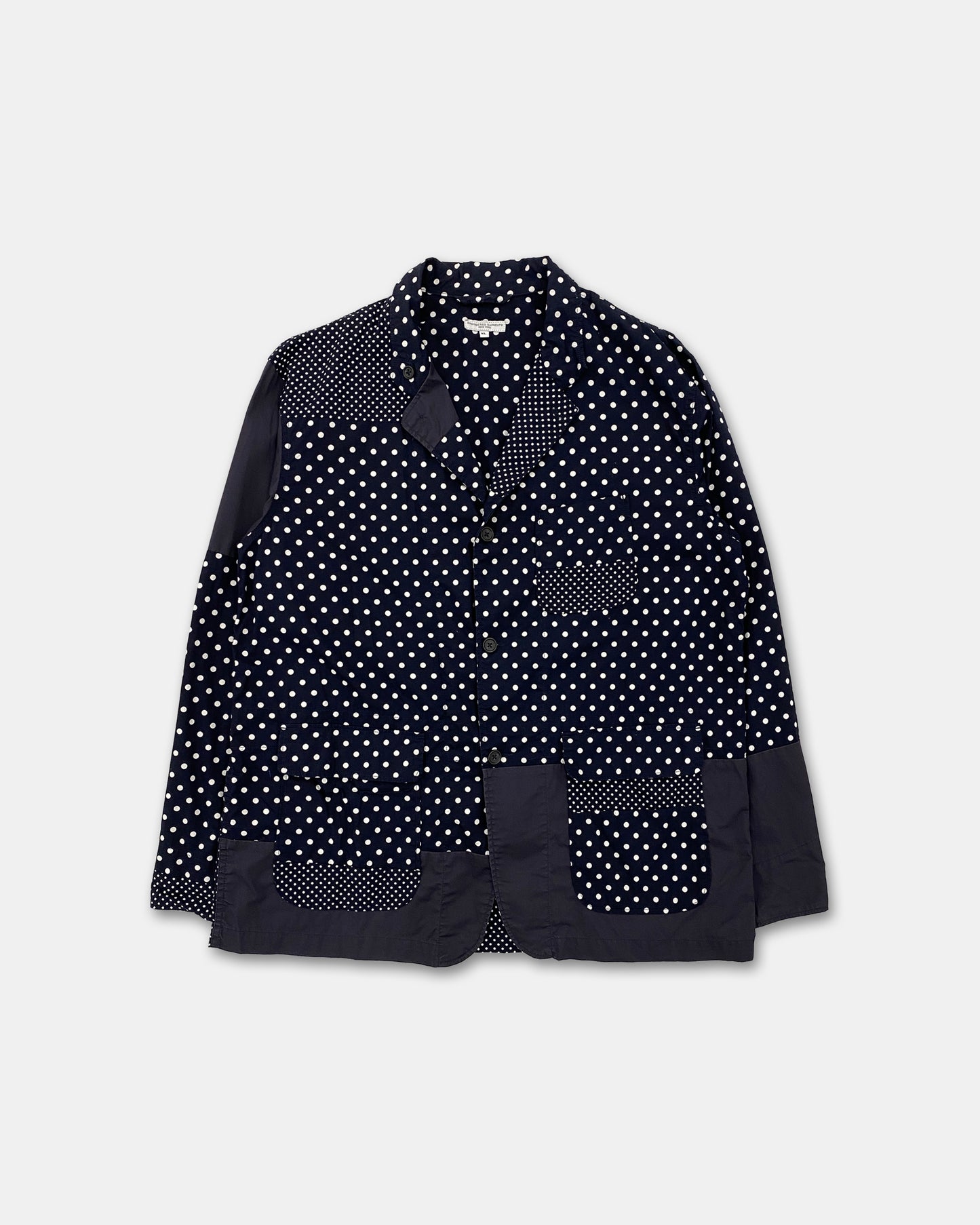 Engineered Garments SS2019 Polka Dot Cotton Blazer Jacket Navy