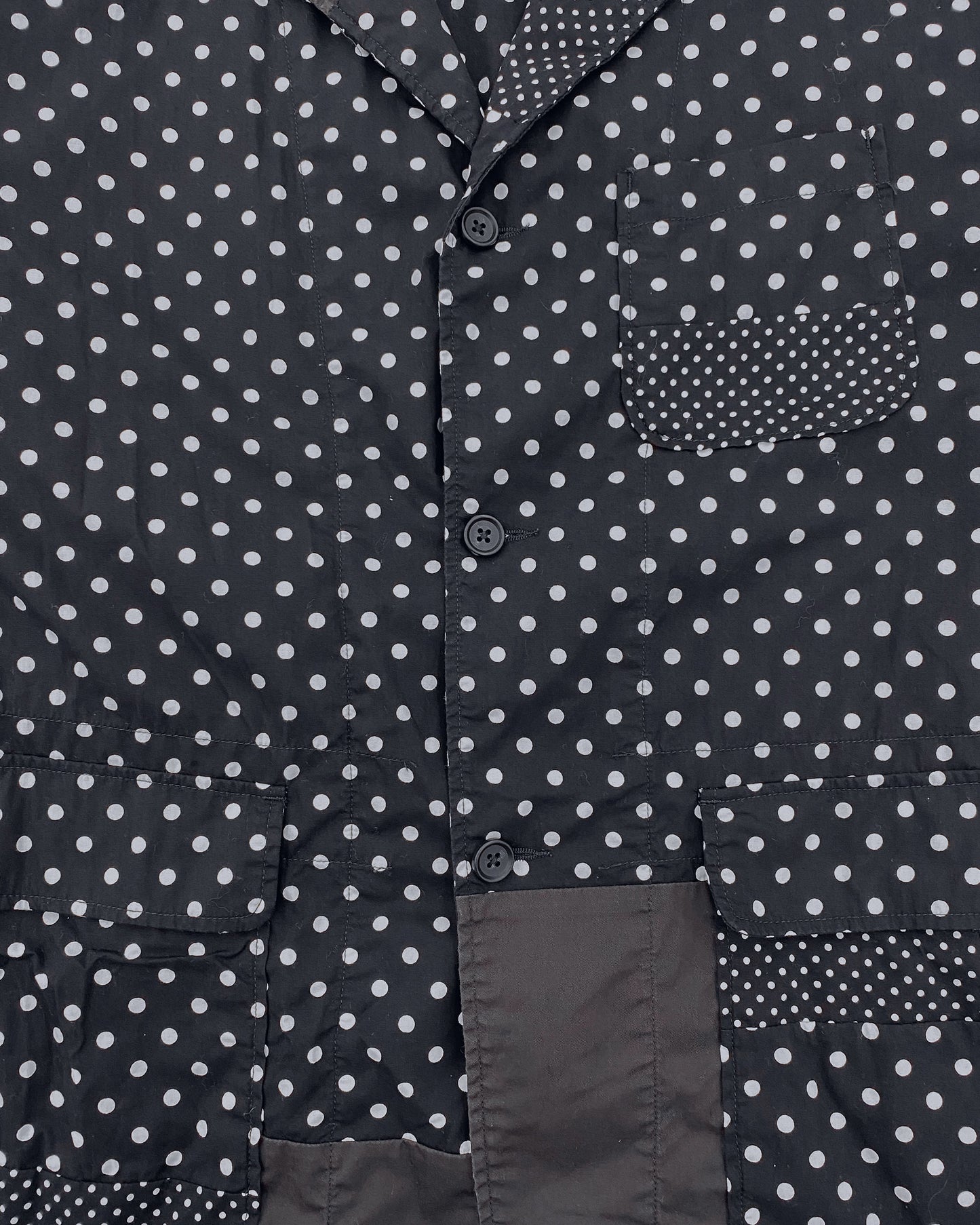 Engineered Garments SS2019 Polka Dot Cotton Blazer Jacket Navy