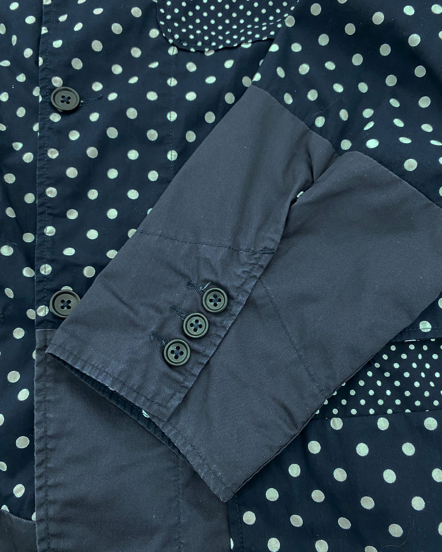 Engineered Garments SS2019 Polka Dot Cotton Blazer Jacket Navy