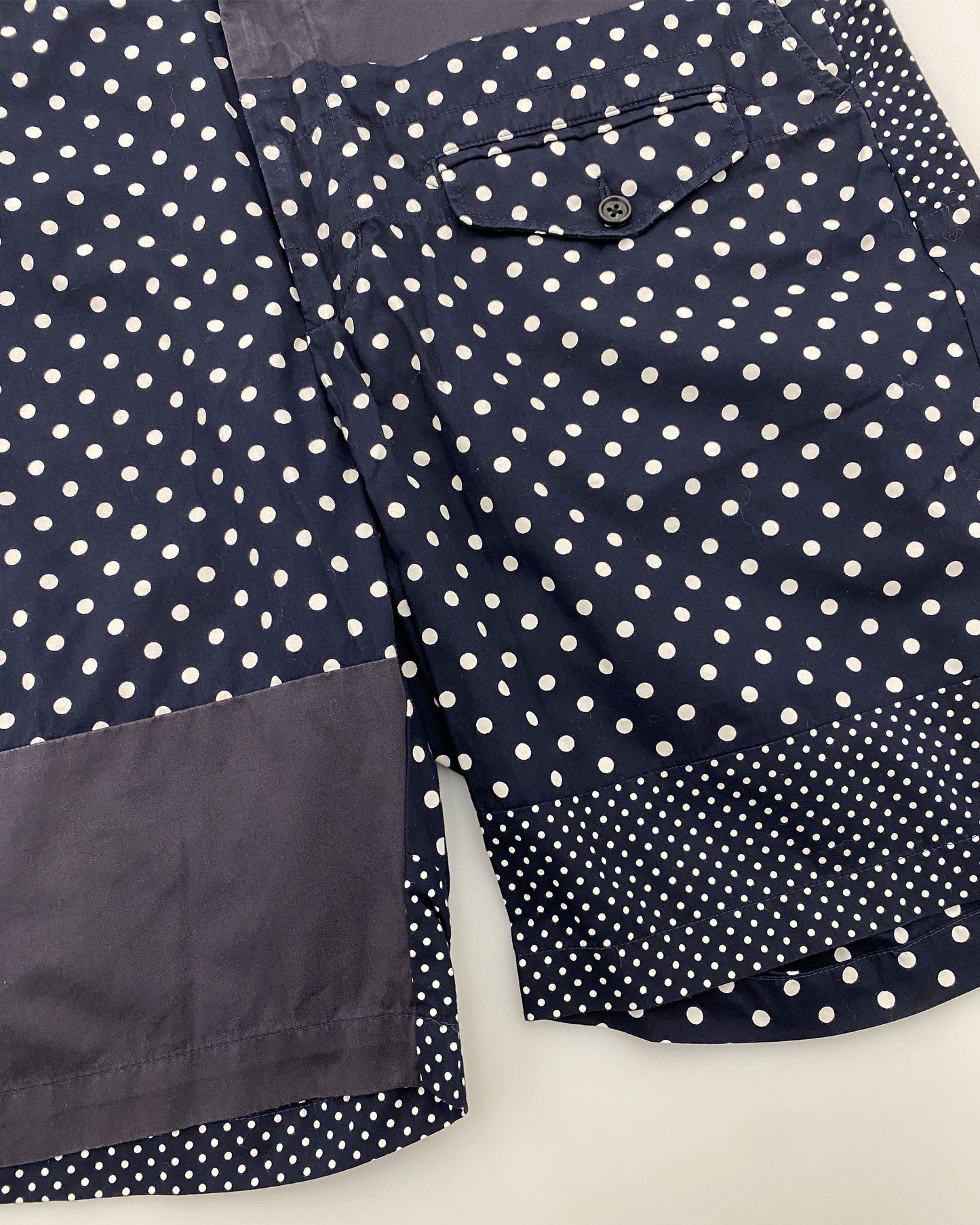 Engineered Garments SS2019 Polka Dot Cotton Shorts Navy