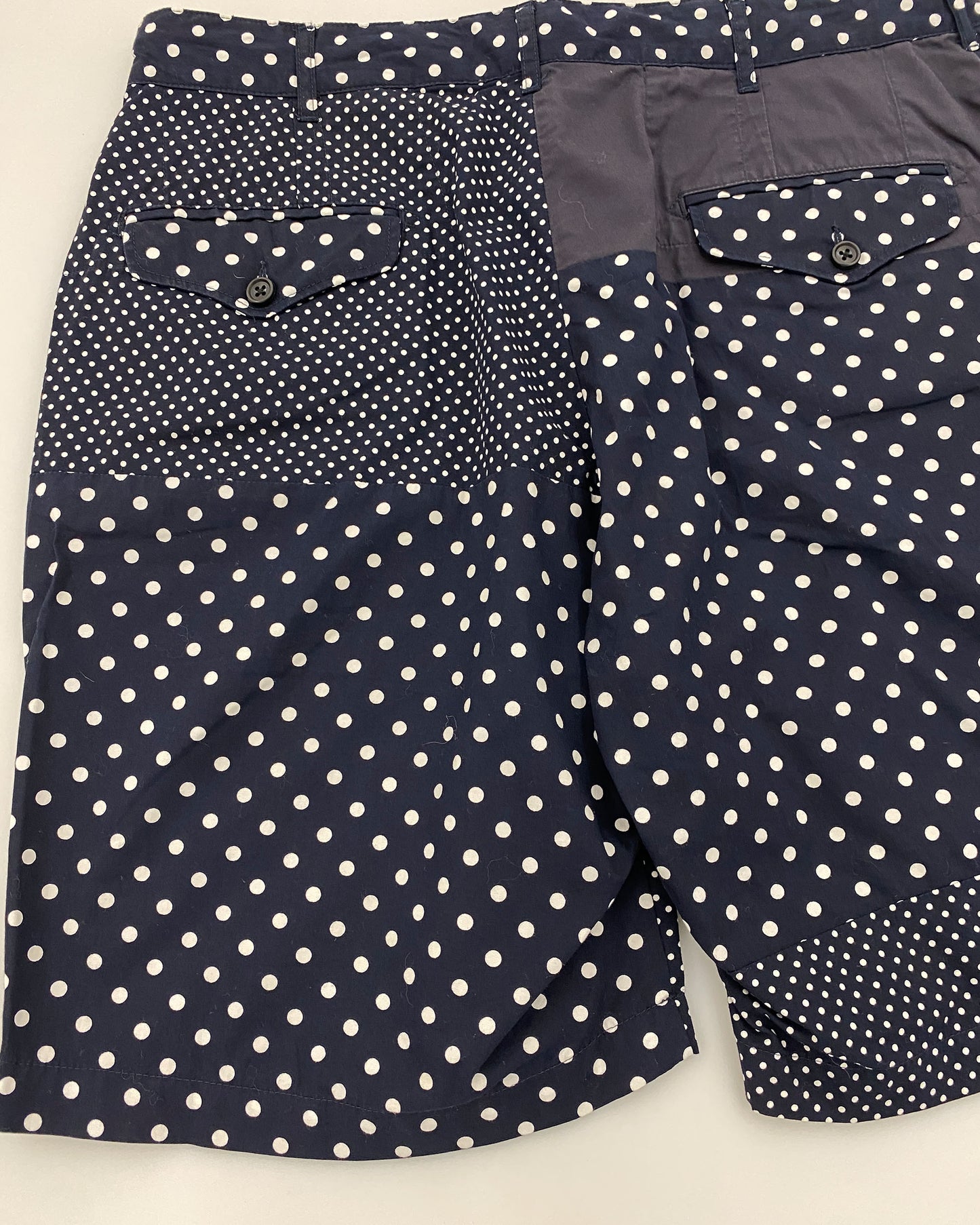 Engineered Garments SS2019 Polka Dot Cotton Shorts Navy