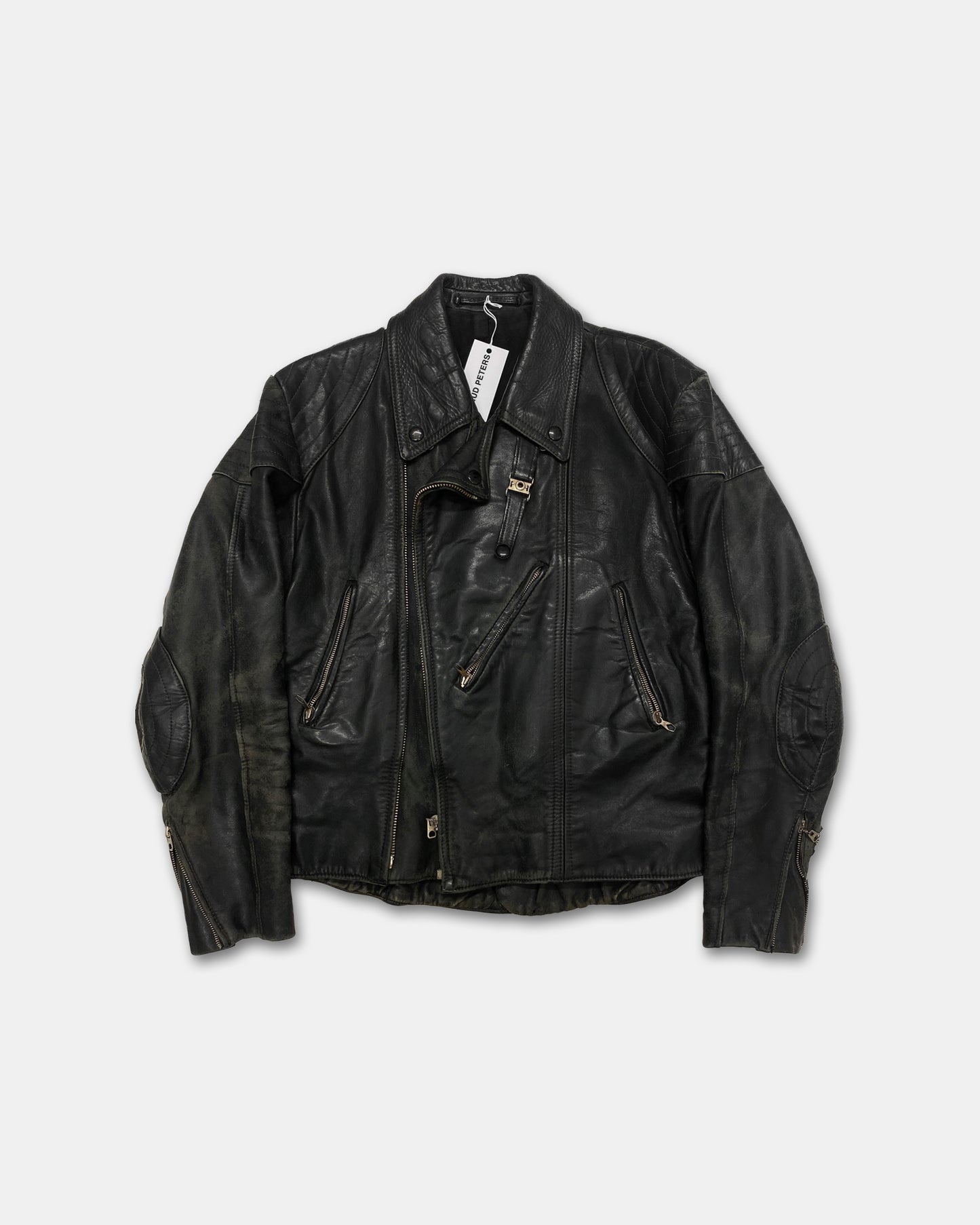 Erdmann-Lederbekleidung 1970s Trashed Leatherjacket Black
