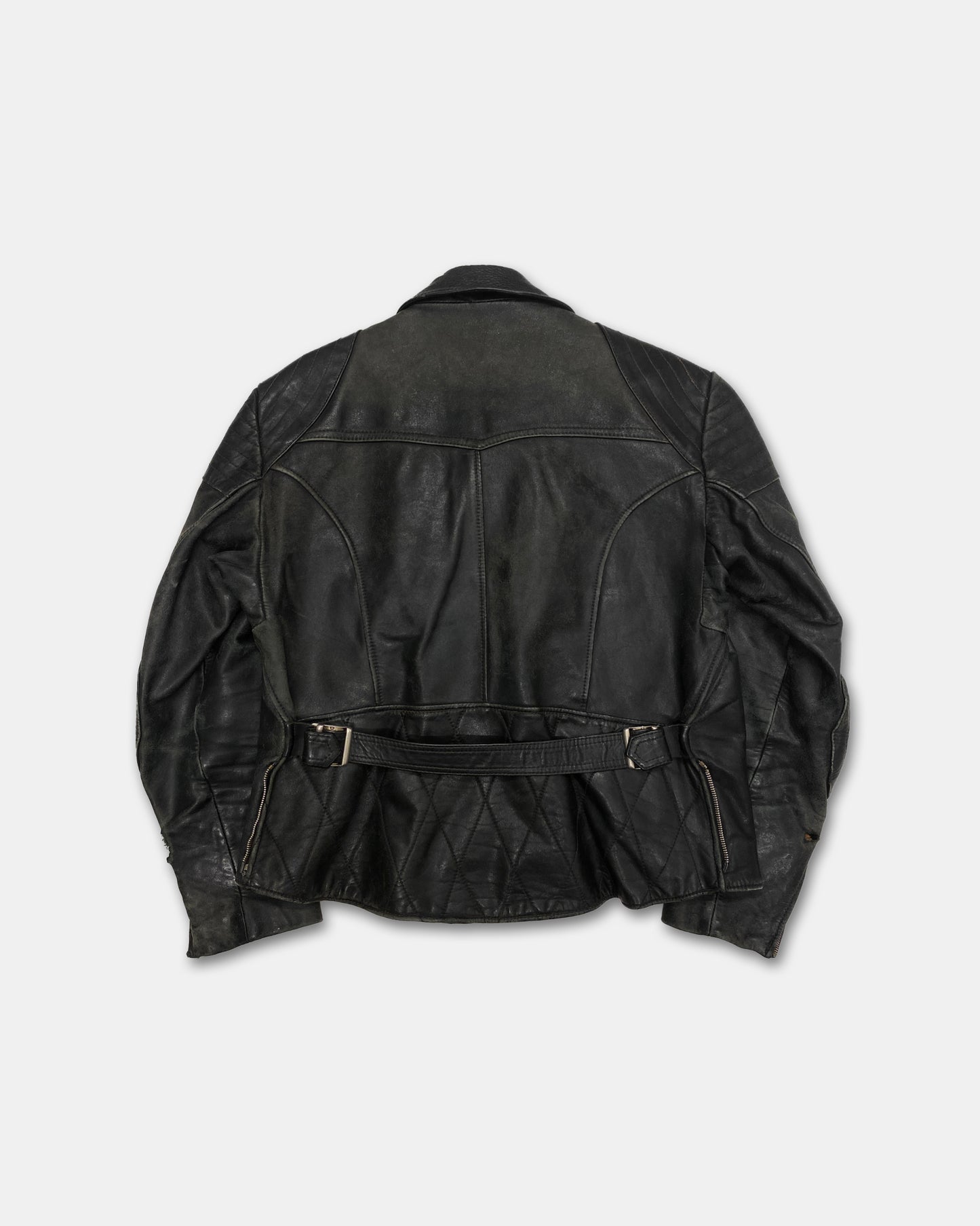 Erdmann-Lederbekleidung 1970s Trashed Leatherjacket Black