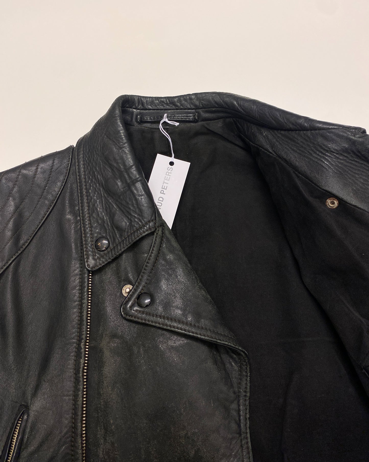 Erdmann-Lederbekleidung 1970s Trashed Leatherjacket Black