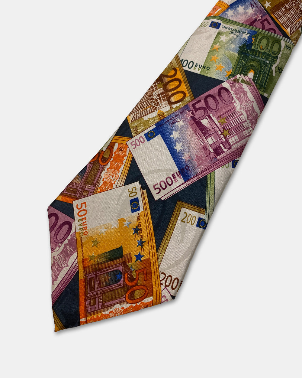René Chagal 2000s Euro Money Print Tie Multicolor