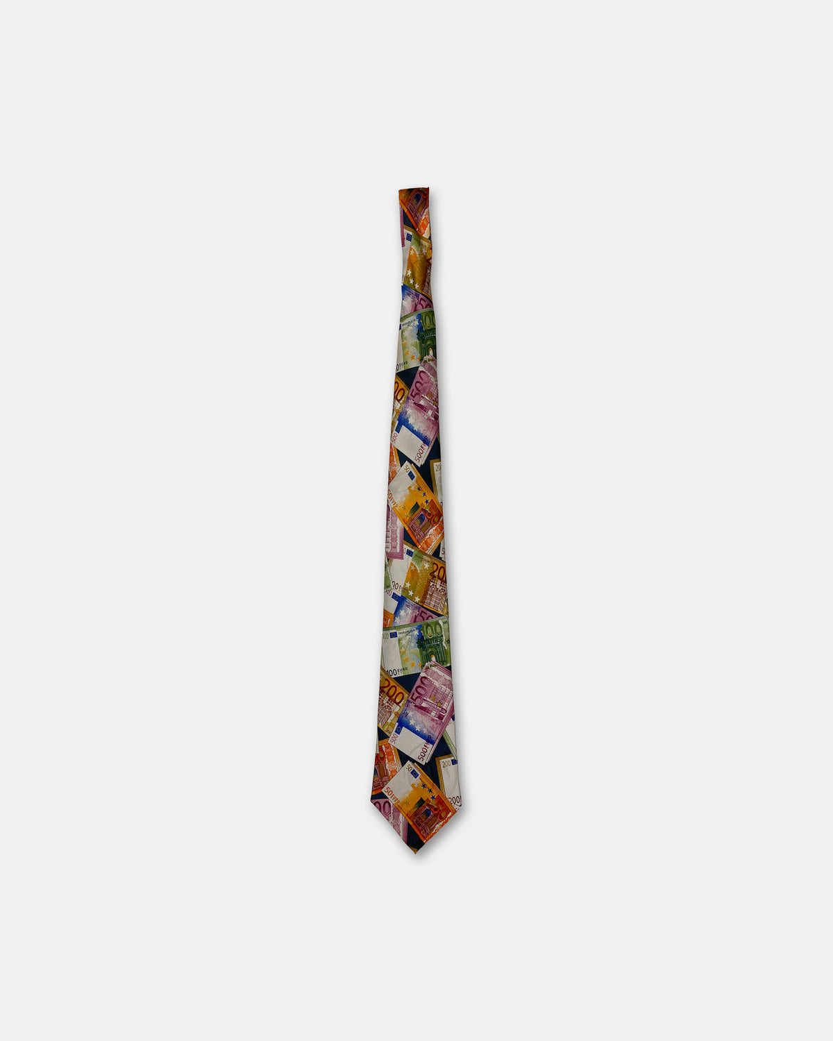 René Chagal 2000s Euro Money Print Tie Multicolor