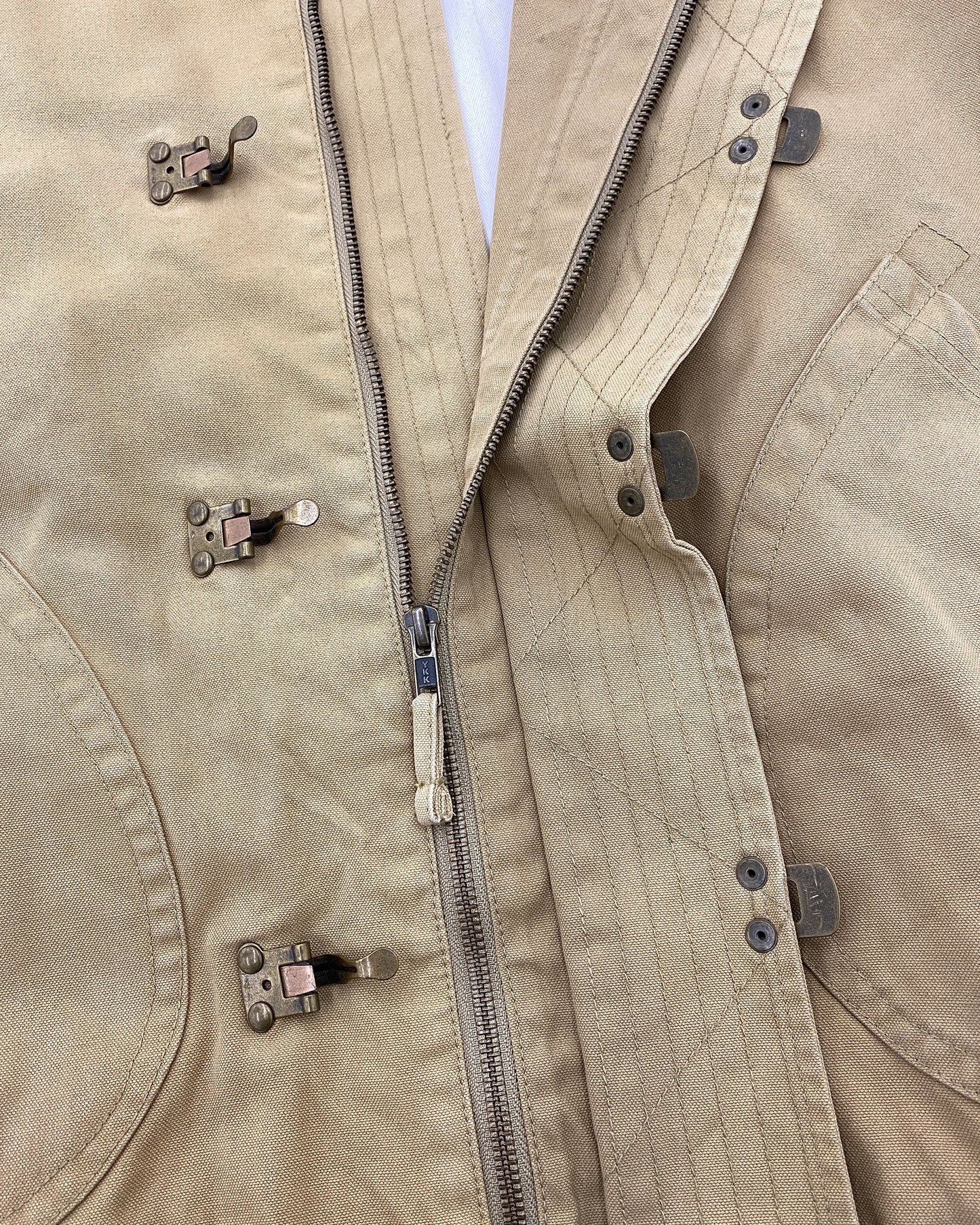 Evisu 2000s Bomberjacke aus Baumwolle Beige 