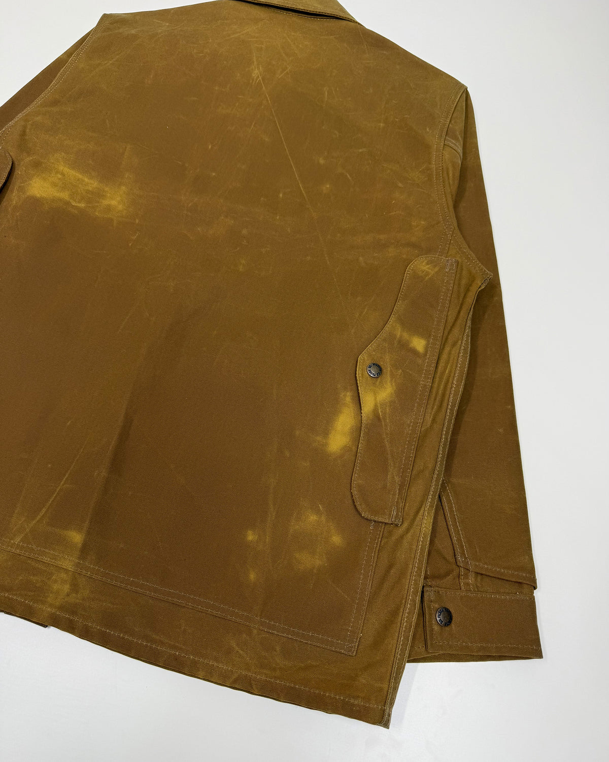 Filson Garment 2010s Made in USA Tin Cloth Cruiser Wax Jacket Brown