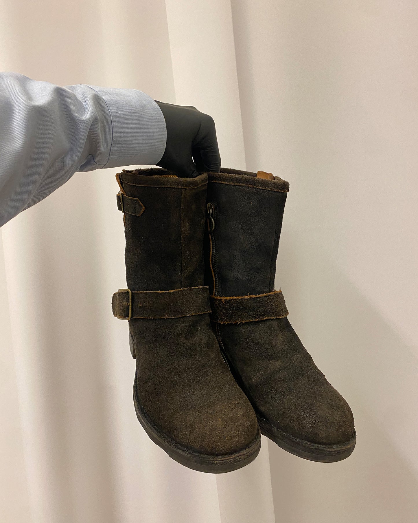 Fiorentini Baker 2010s Suede Leather Engineer Boots Brown
