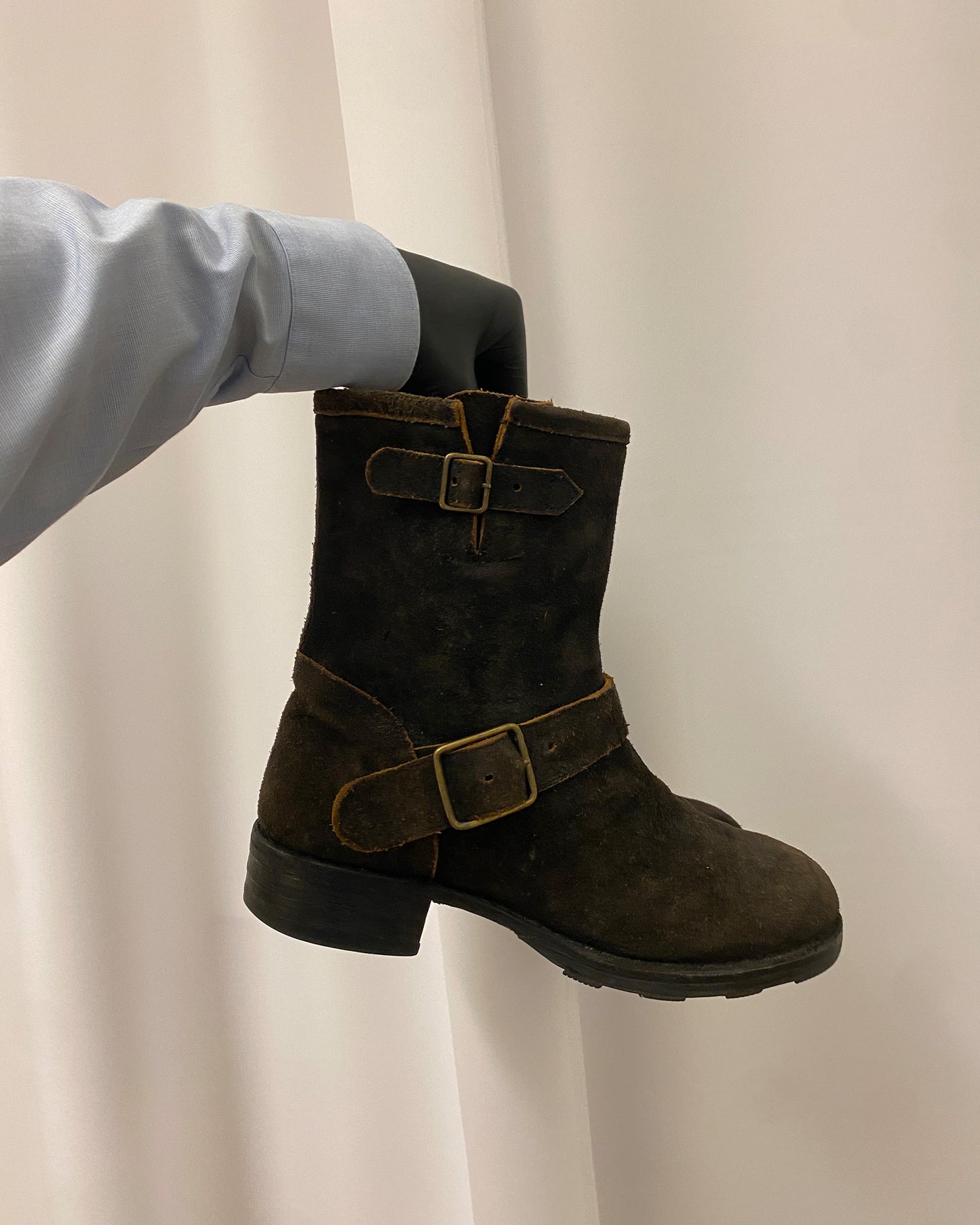 Fiorentini Baker 2010s Suede Leather Engineer Boots Brown
