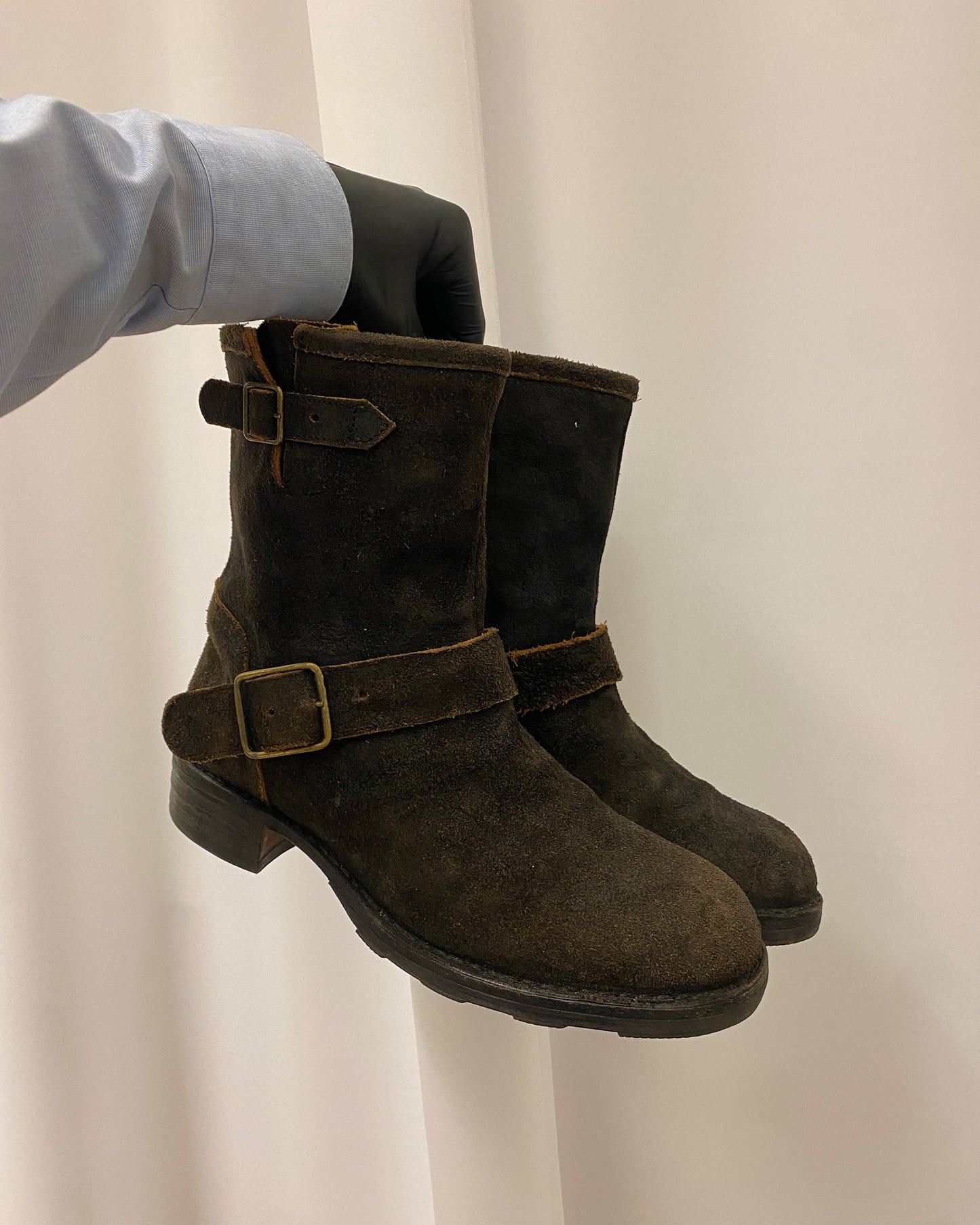 Fiorentini Baker 2010s Suede Leather Engineer Boots Brown