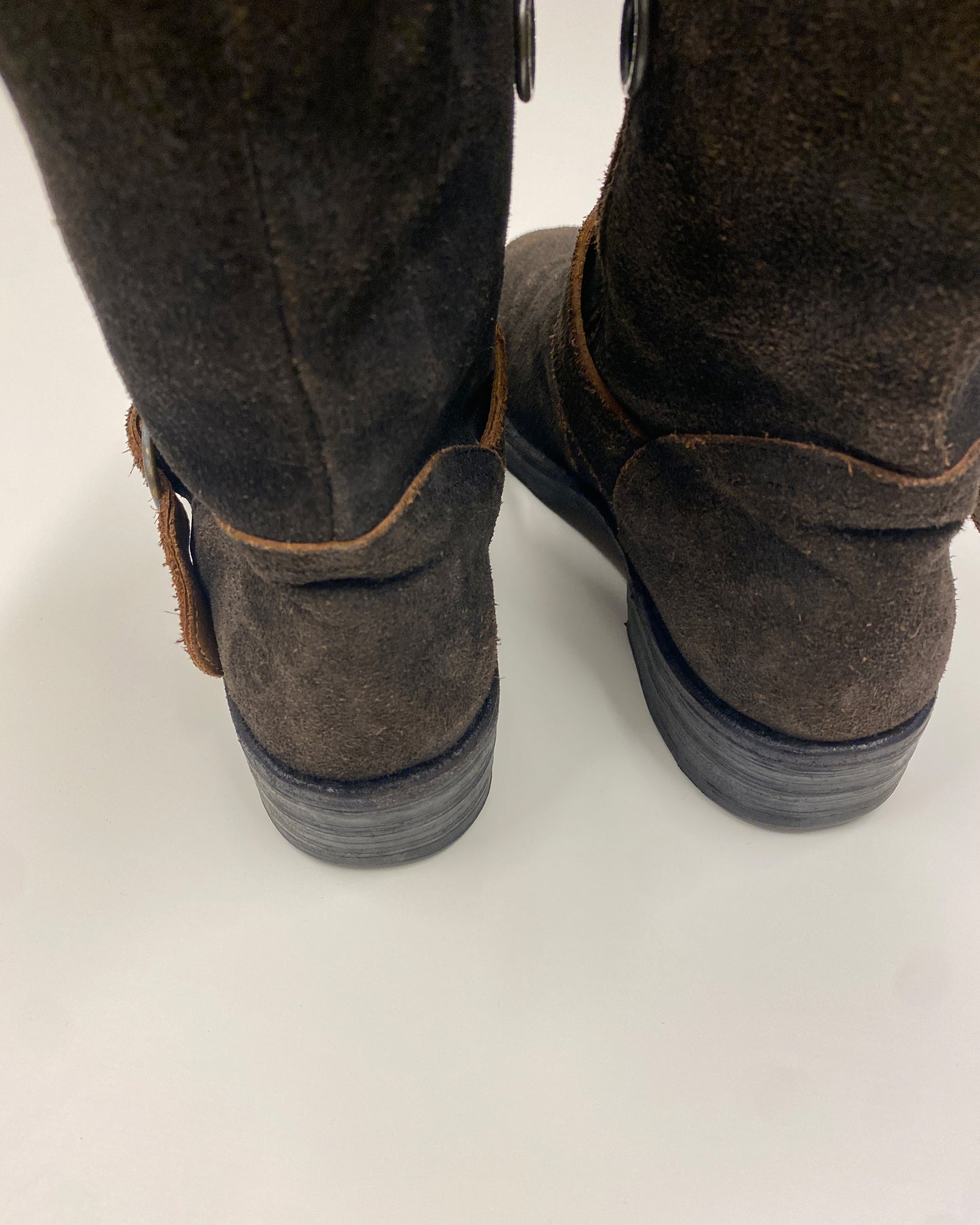 Fiorentini Baker 2010s Suede Leather Engineer Boots Brown