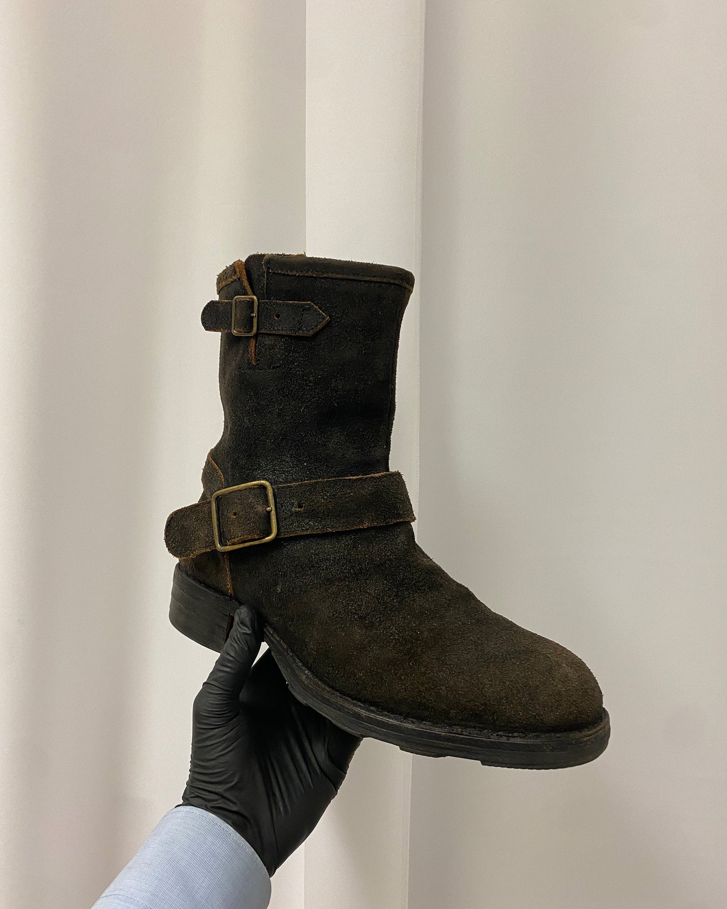 Fiorentini Baker 2010s Suede Leather Engineer Boots Brown